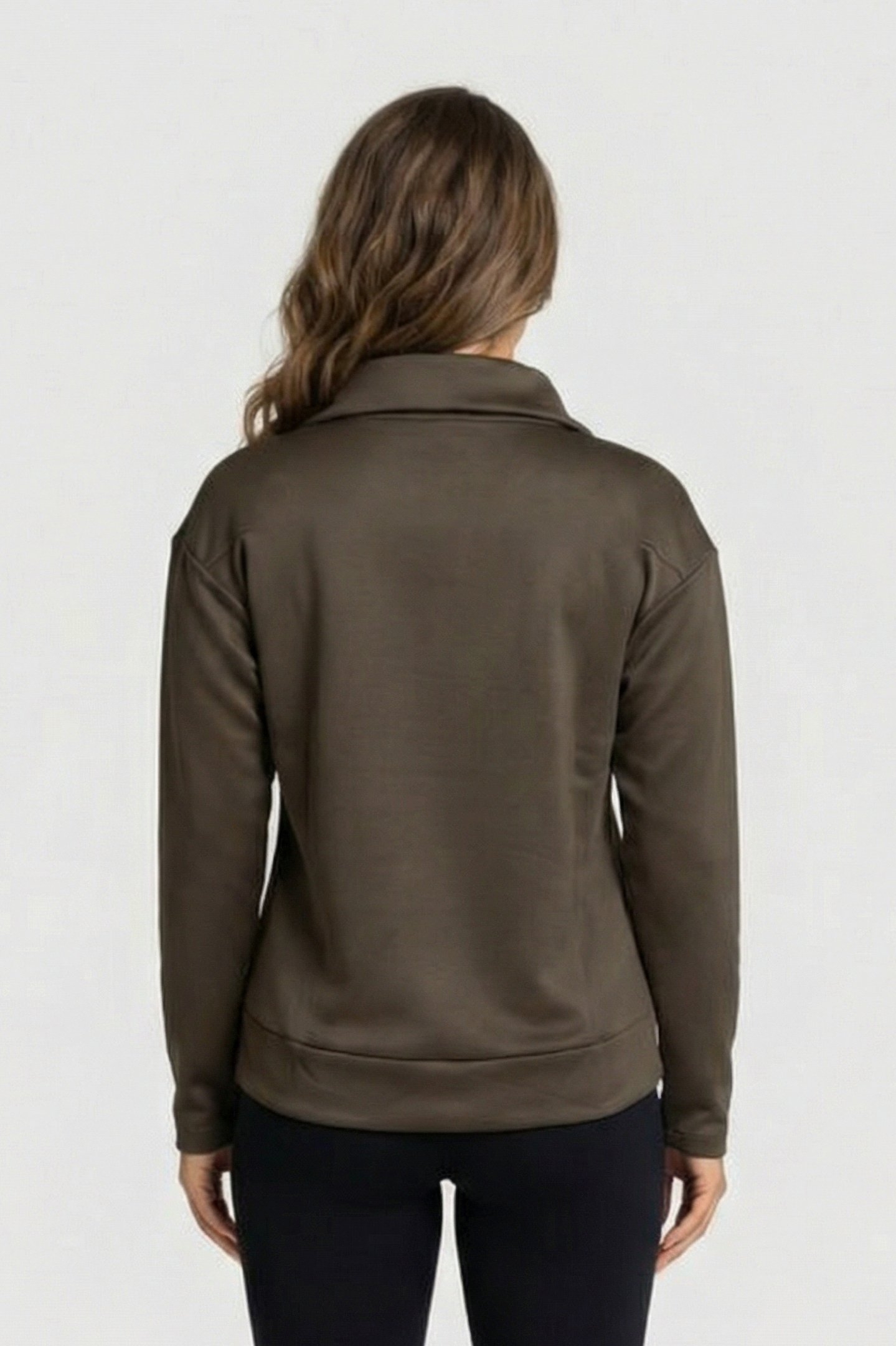 W L/S SPACER HALZ ZIP OLIVE GREEN 2