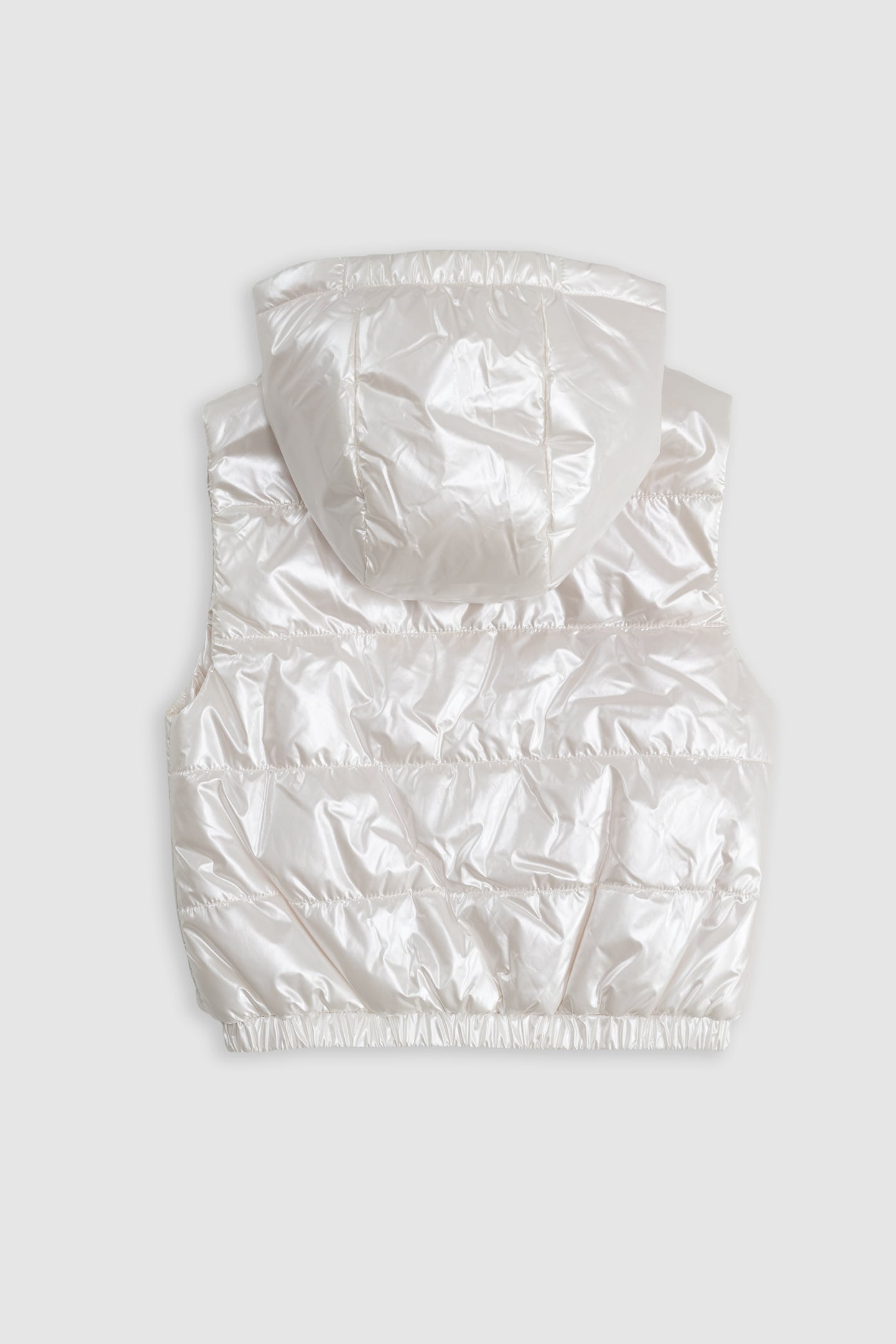 RECYCLED PADDED JACKET IN ECRU WITH HEART 2