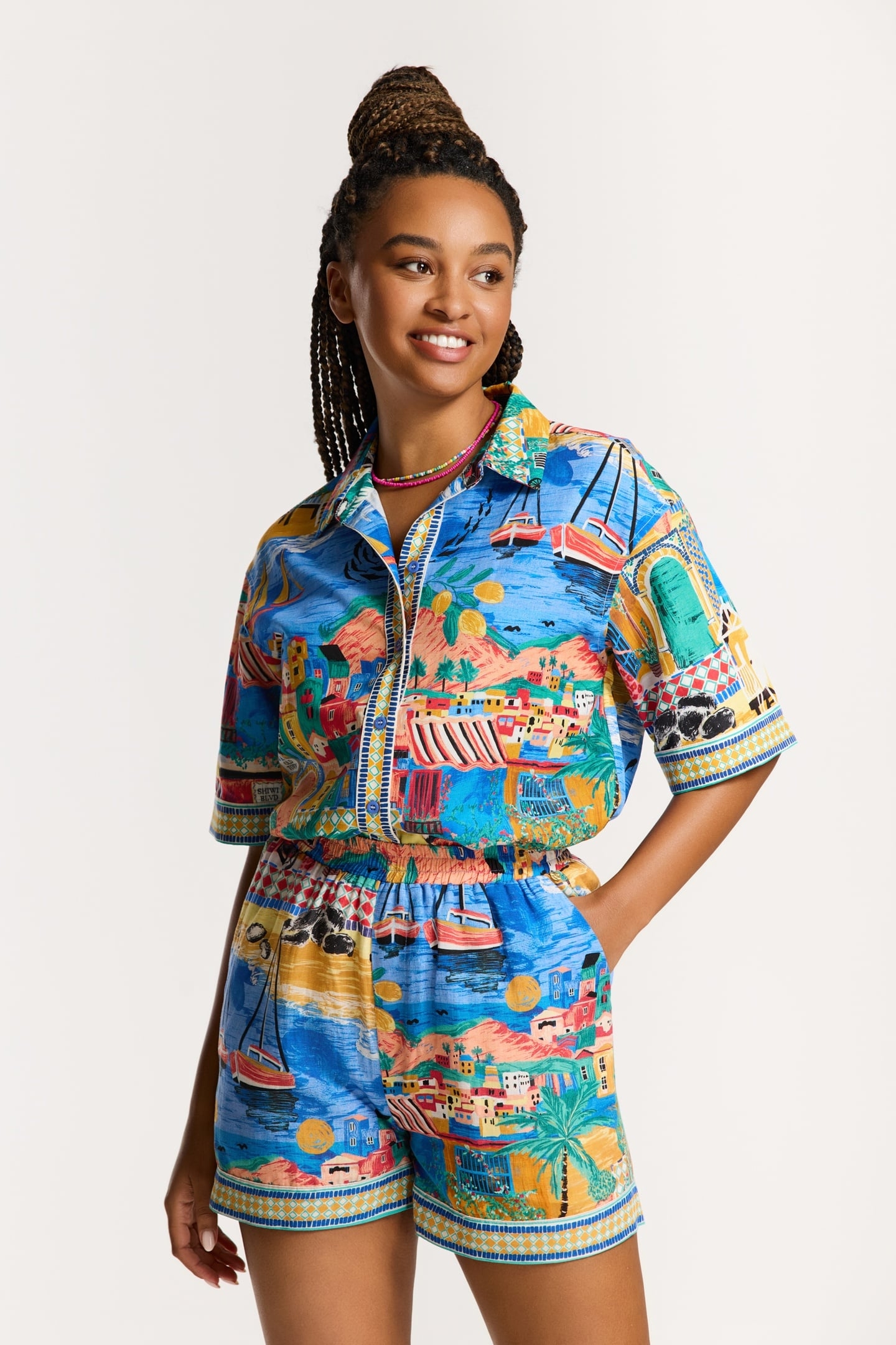 EMILY BLOUSE SHIWI ISLAND MULTI BRIGHT SHIWI ISLAND 3