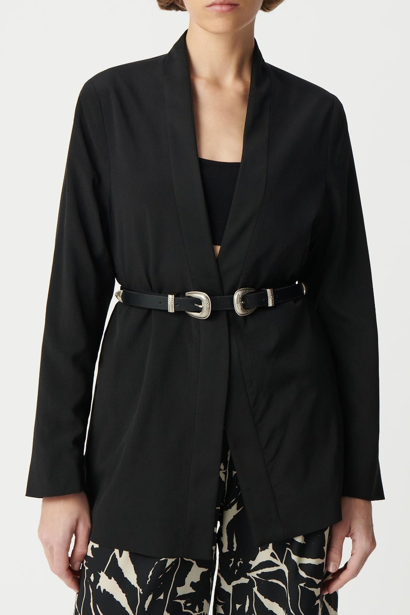 REVERSIBLE BLACK ZEBRA FLOWER PRINT JACKET 3