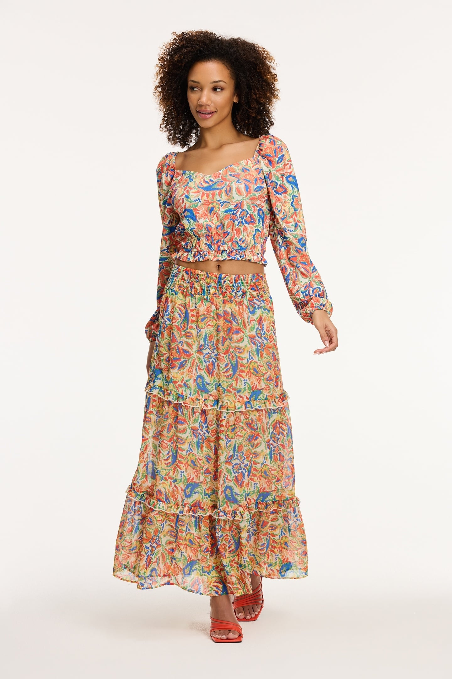 INDI TOP SICILIAN FLOWER ORANGE SICILIAN FLOWER 3