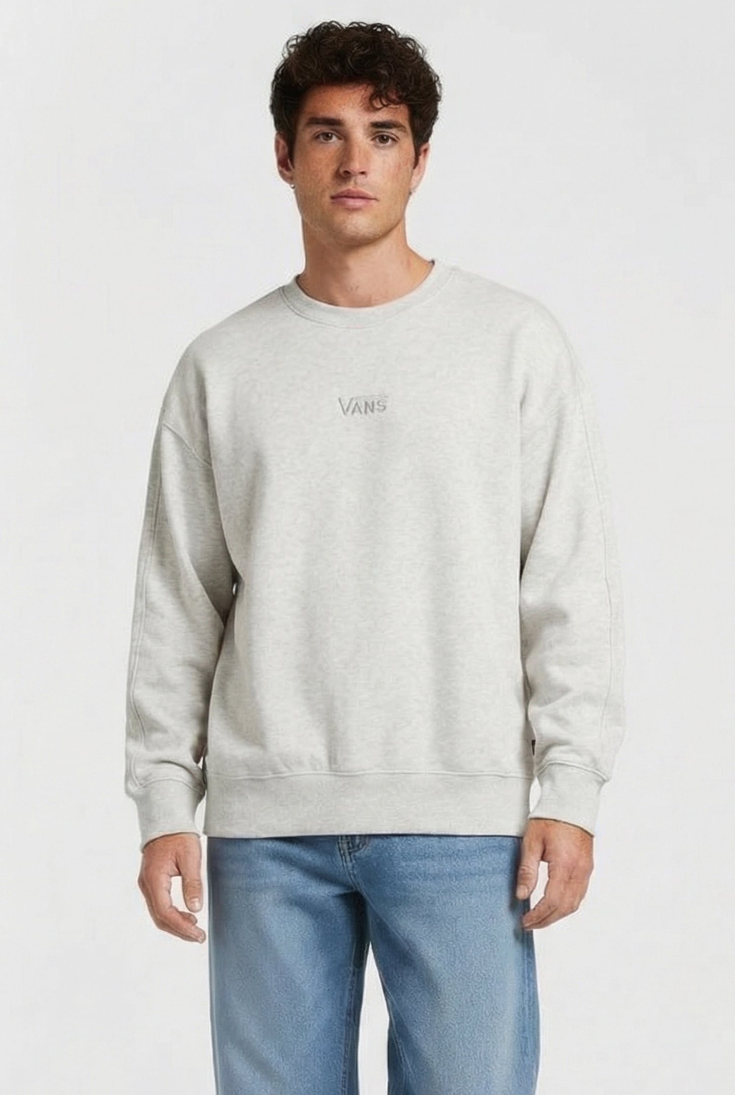 LX PREMIUM CREW FLEECE ASH HEATHER 1