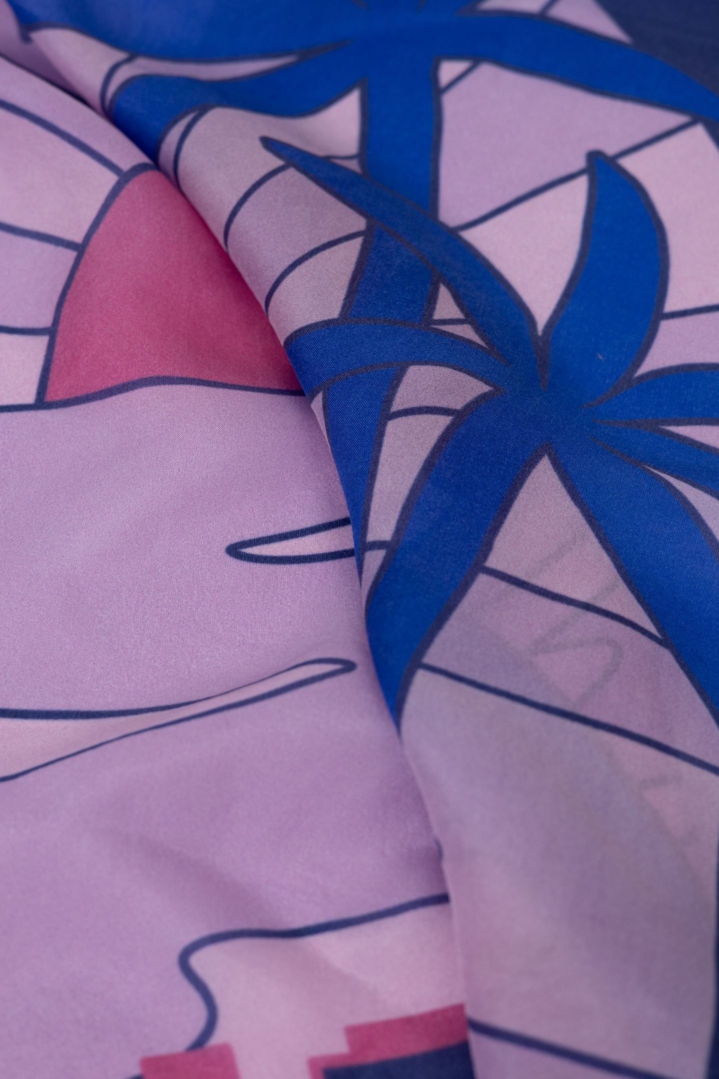 INDIGO SUNSET AND PALM TREE SCARF INDIGO 5