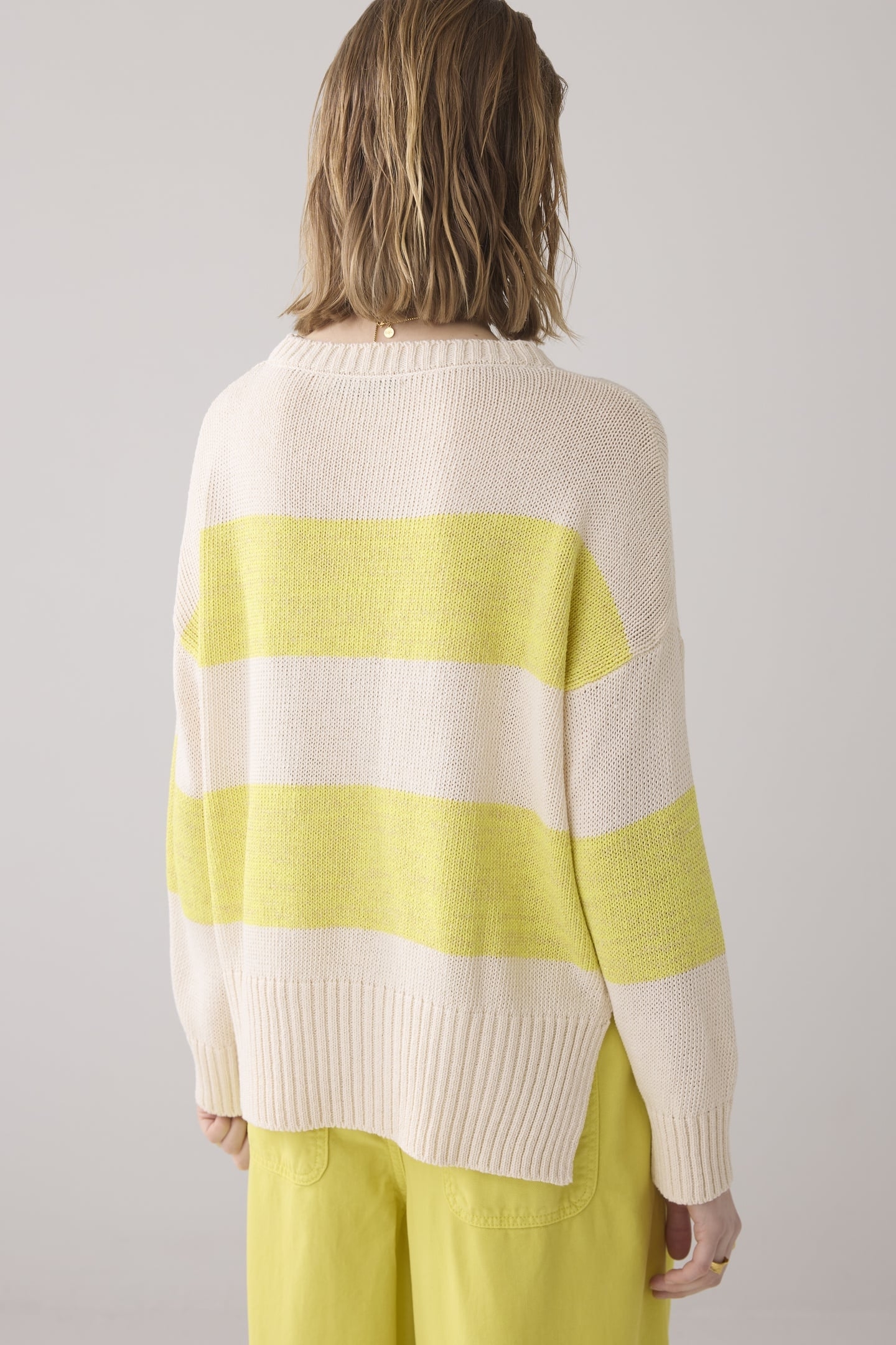 SWEATER COTTON ACRYLIC LUREX KNIT IVORY 2