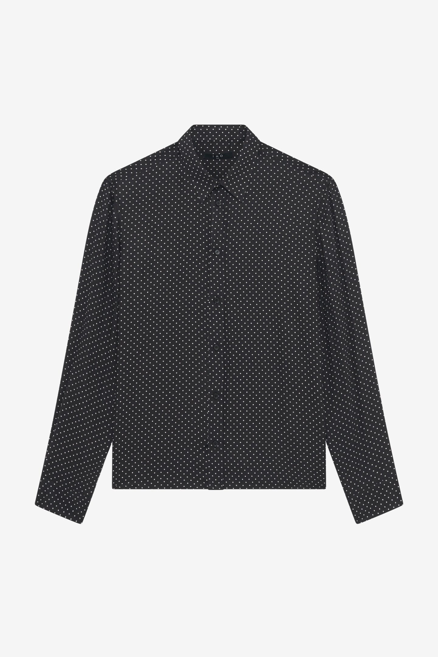 LOMMI SHIRT BLACK/OFFWHITE SMALL DOTS 5