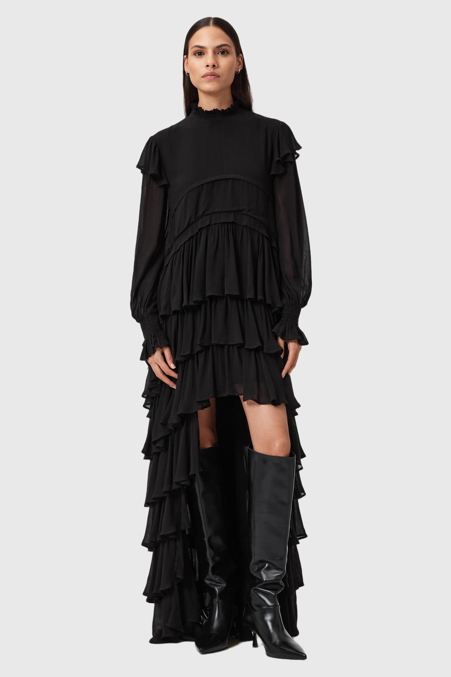 CAVARLY LS MAXI DRES BLACK 2