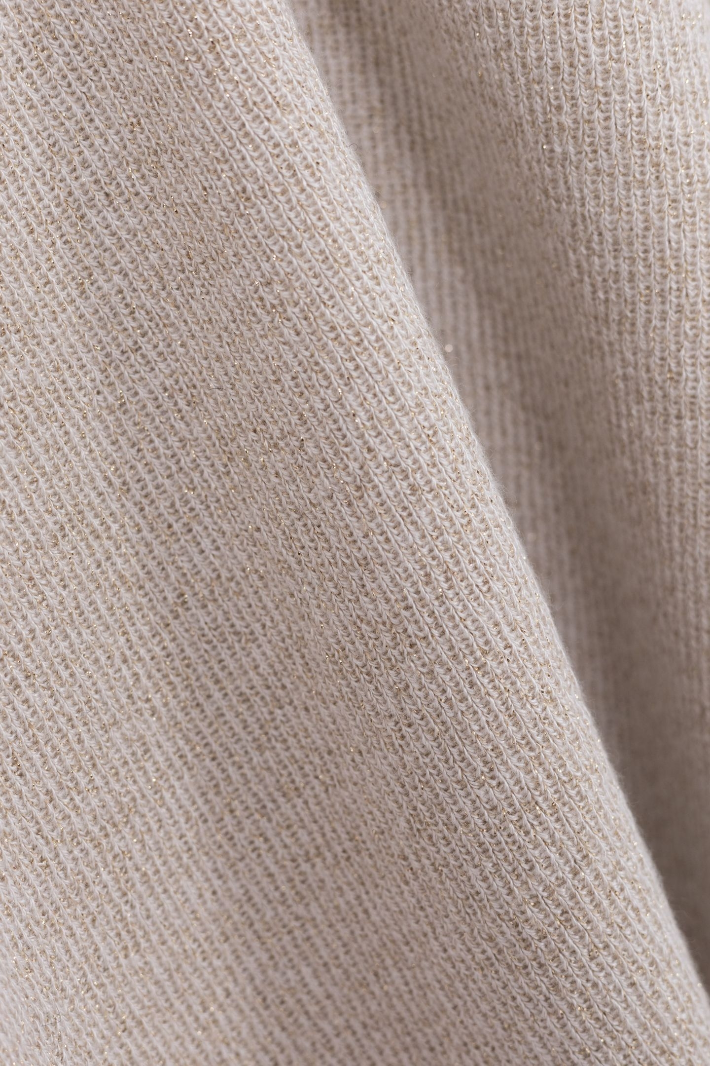 SLEEVELESS GOLD SWEATER LUREX KNIT ECRU 7