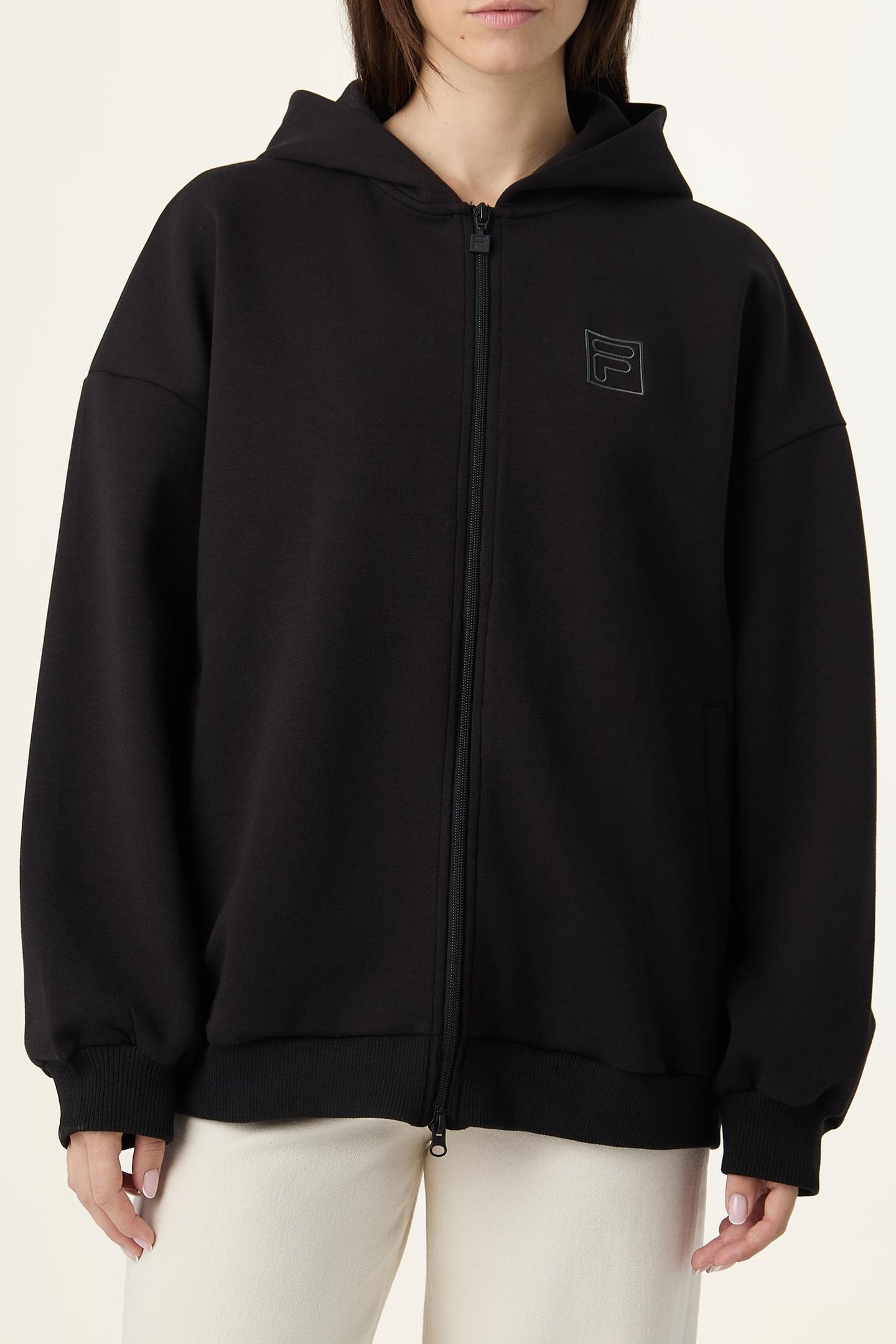 PAGANO OVERSIZED ZIP HOODIE BLACK 1