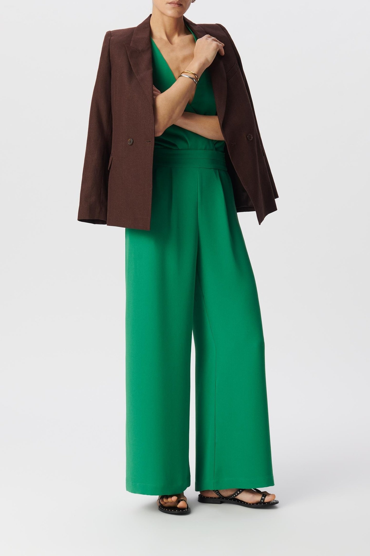 GREEN BACKLESS JUMPSUIT 2