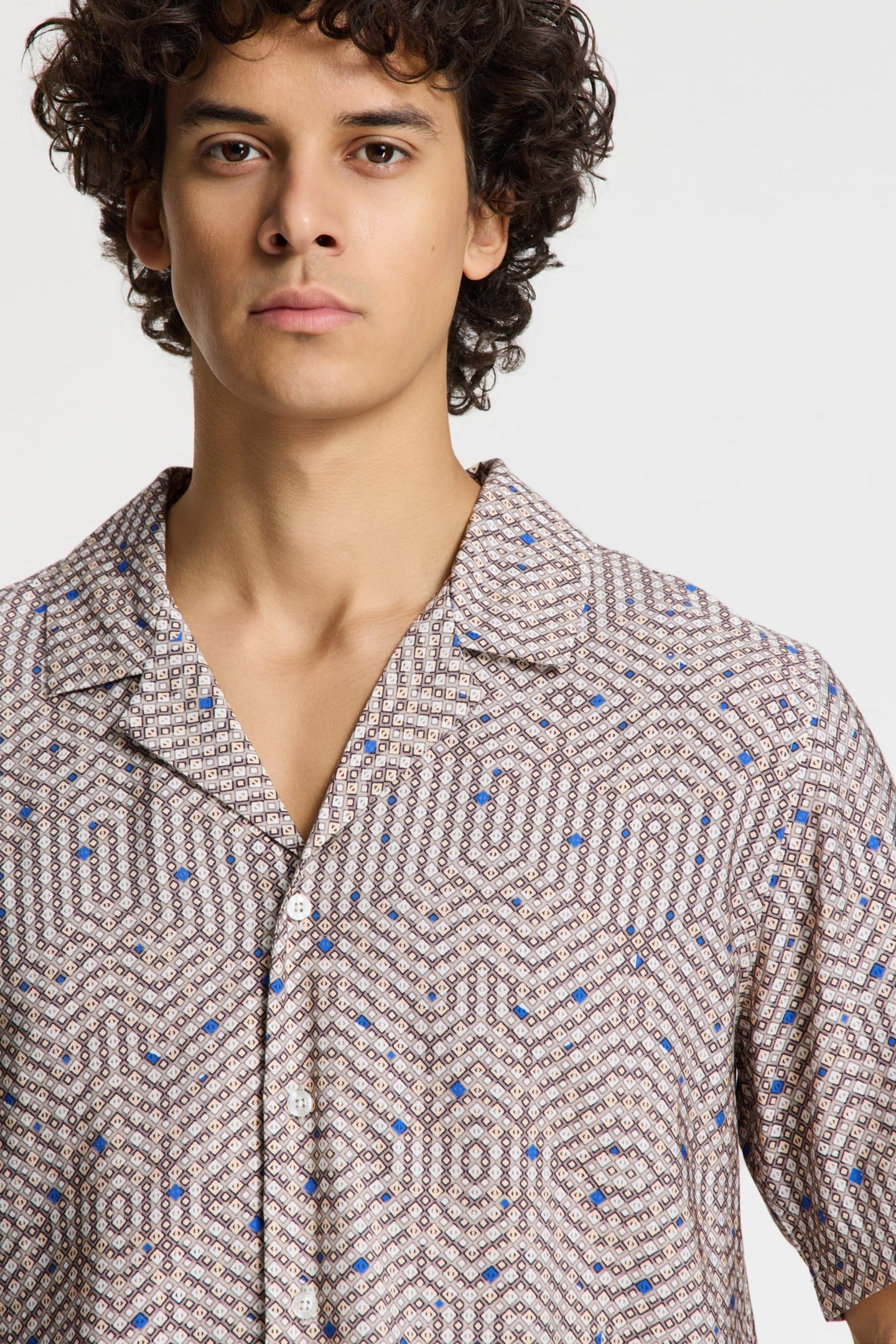 VIC SHORT SLEEVE SHIRT GEO STORM BEIGE GEO STORM 6