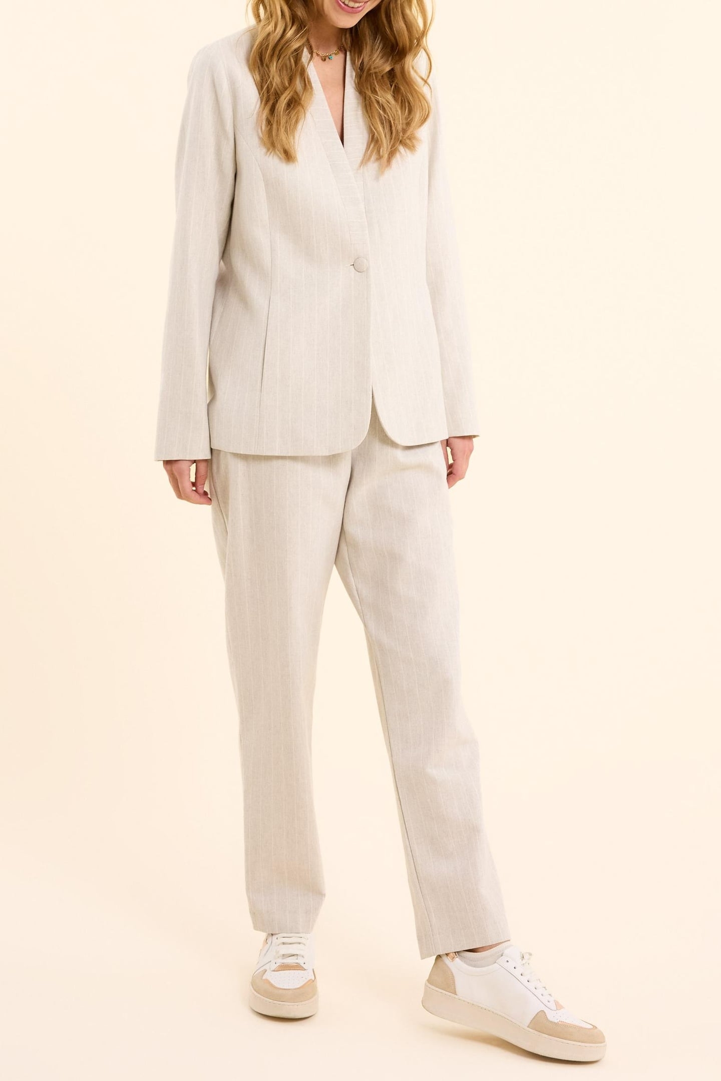 GREY STRIPED TENNIS SUIT PANTS HEATHER GREY 3