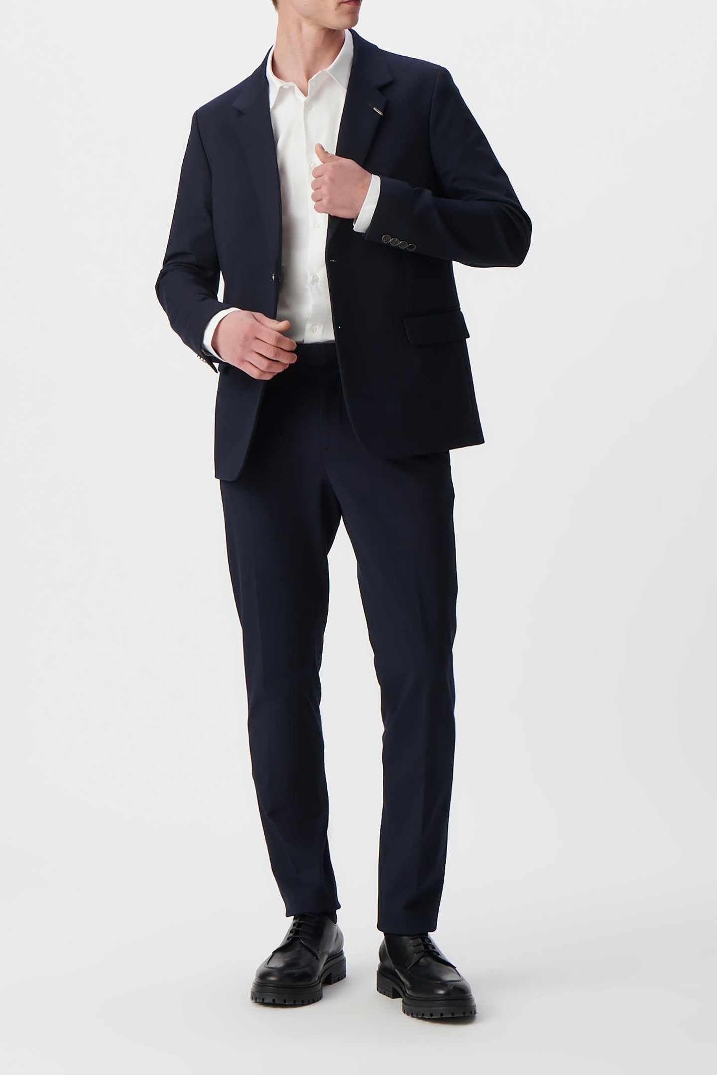 NAVY MILANO KNIT LOOSE SUIT JACKET 3