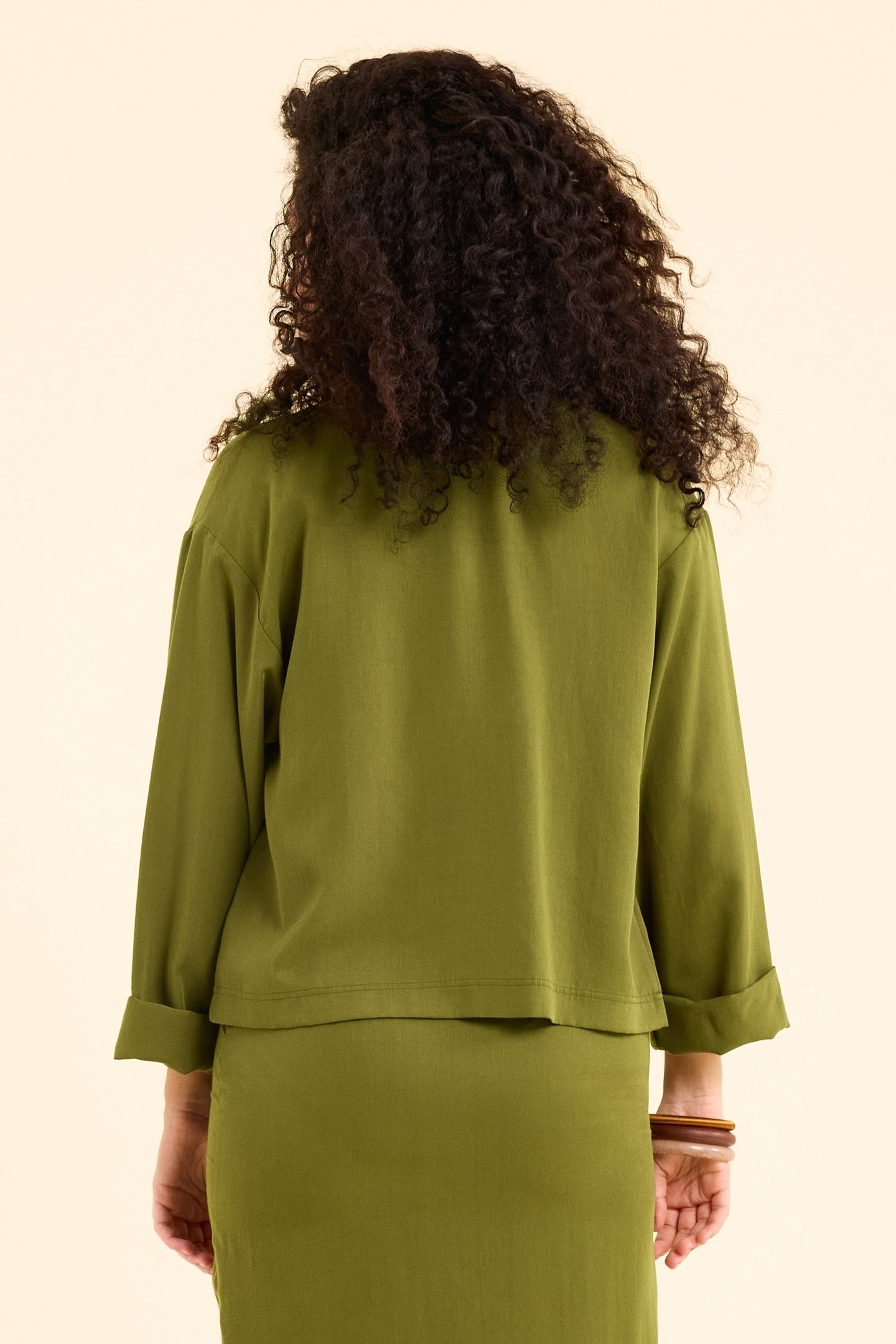 FLUID KHAKI JACKET WITH BUTTONED POCKETS KHAKI 3