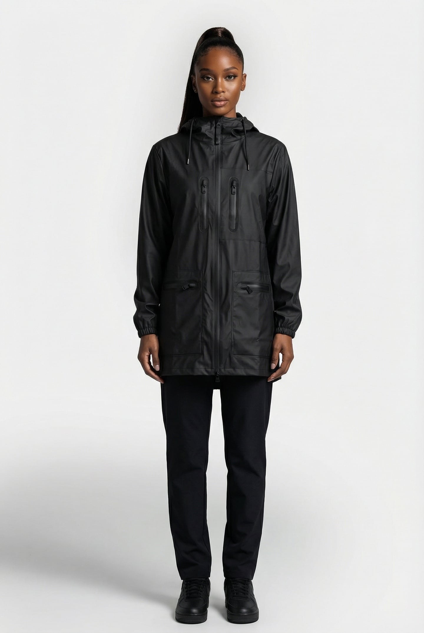 UNISEX CARGO LONG JACKET W3 BLACK 2