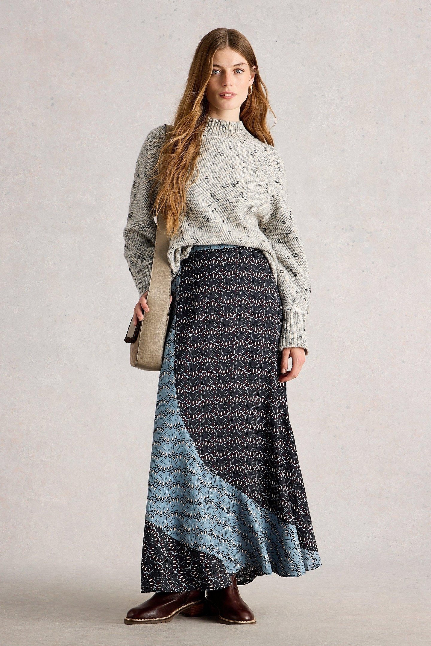 SARA MAXI SKIRT BLUE MULTI 1