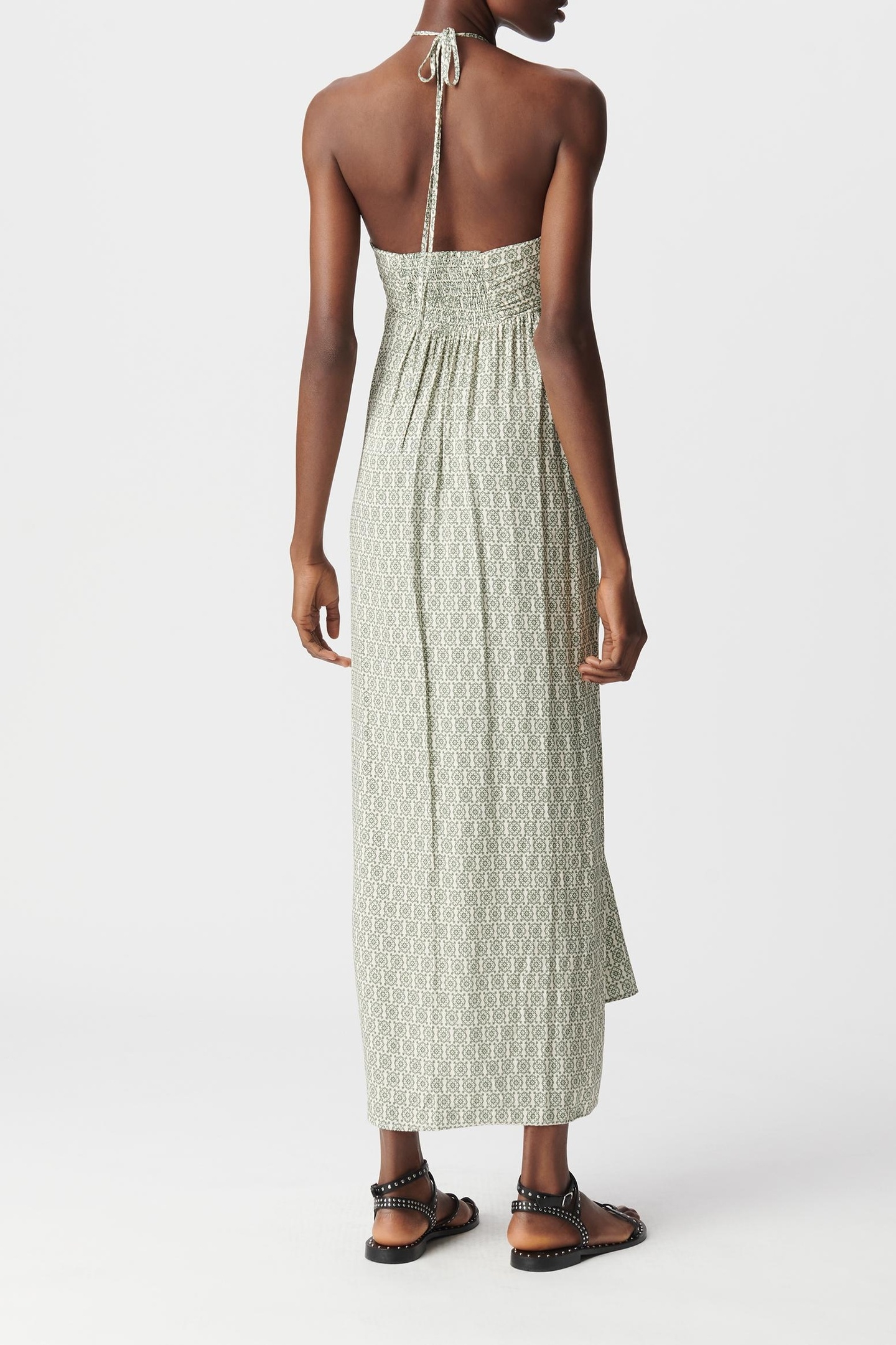 GREEN LONG DRESS LENZING™ ECOVERO™ ETHNIC 4