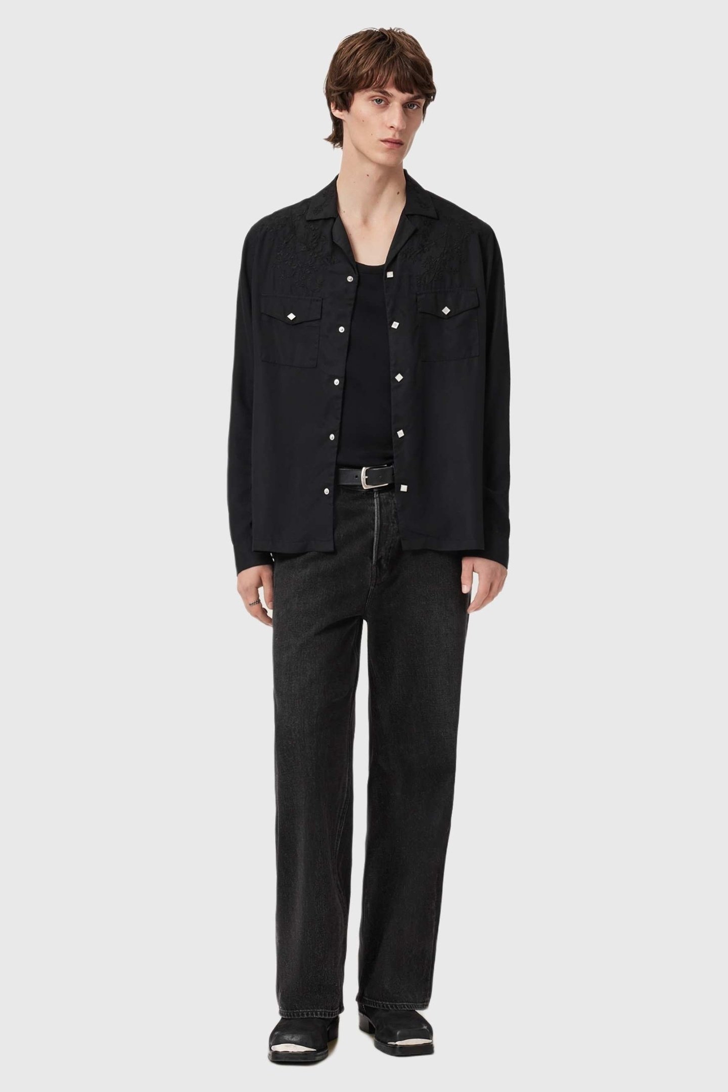 AKAN LS SHIRT FADED BLACK 2