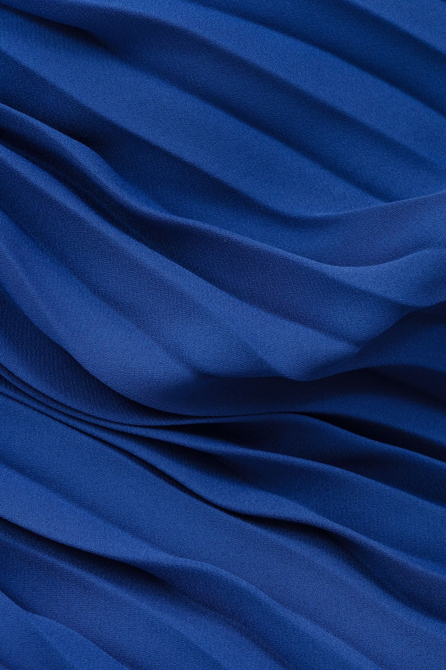 BLUE PLEATED LONG SKIRT WITH SIDE BUTTONS SAPPHIRE BLUE 7