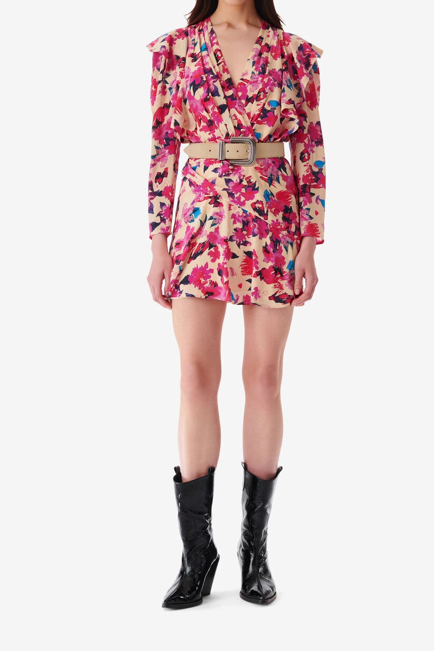 MASCA DRESS MULTICO ECRU 2