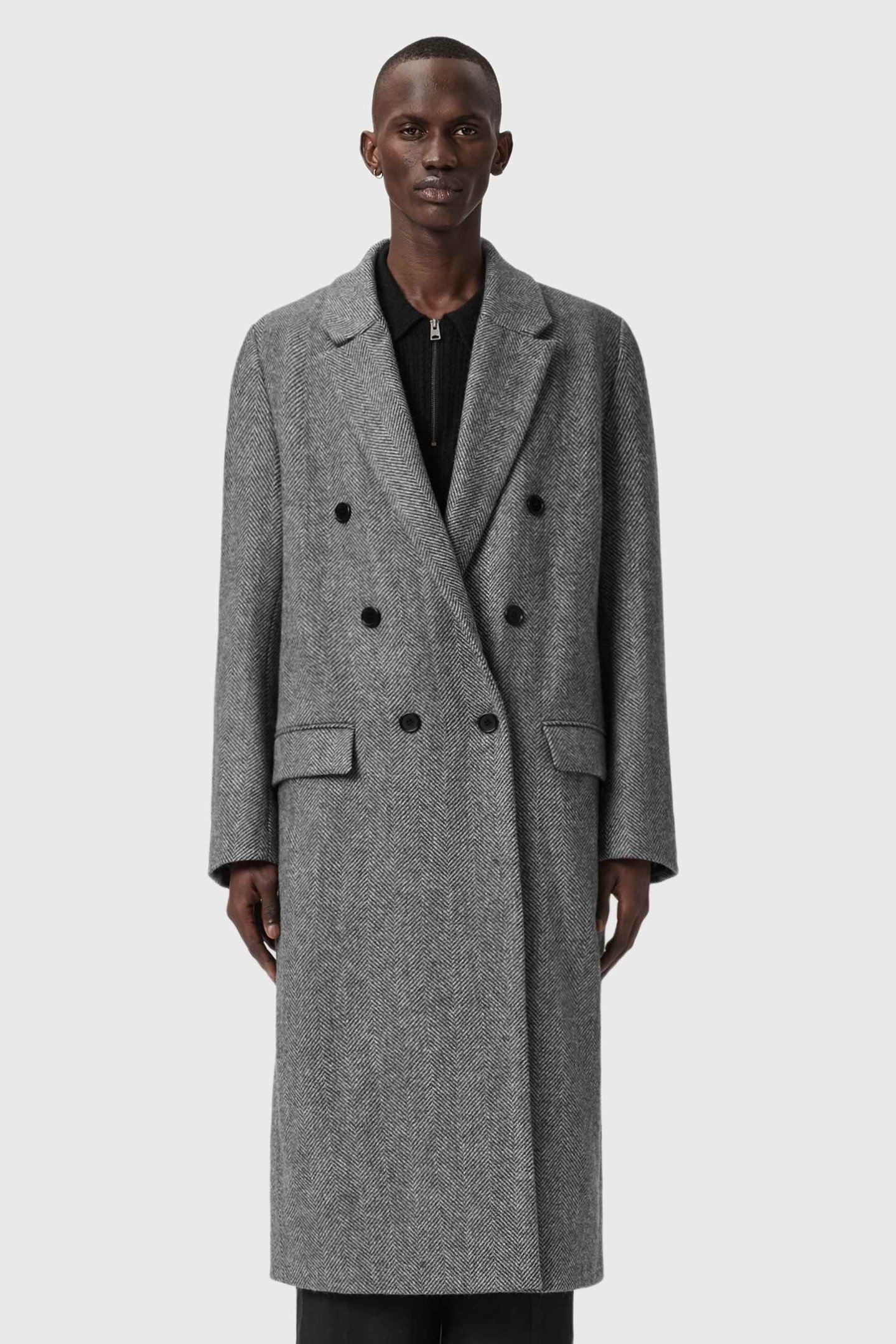 EZRA COAT BLACK/WHITE 1