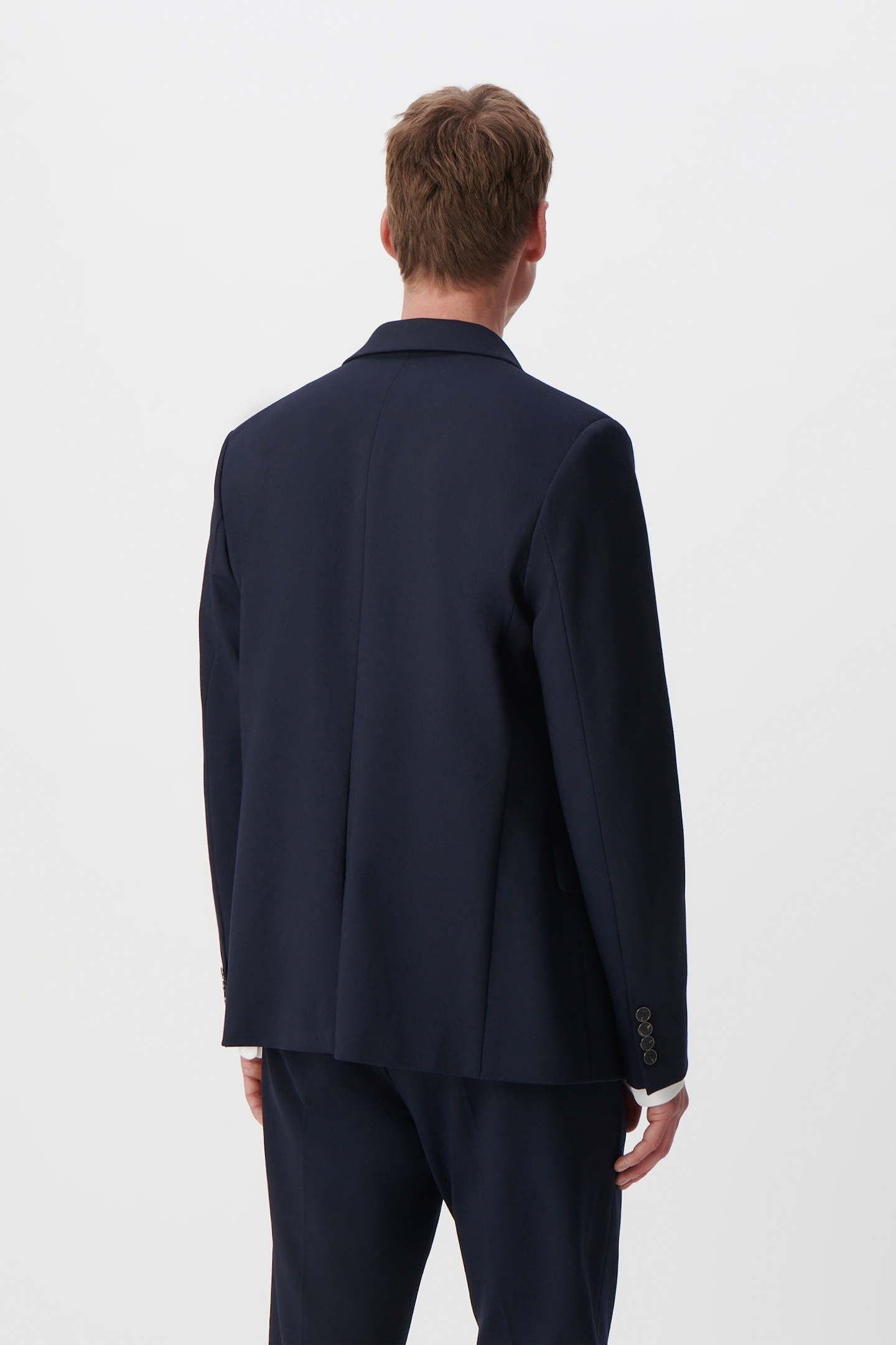 NAVY MILANO KNIT LOOSE SUIT JACKET 4