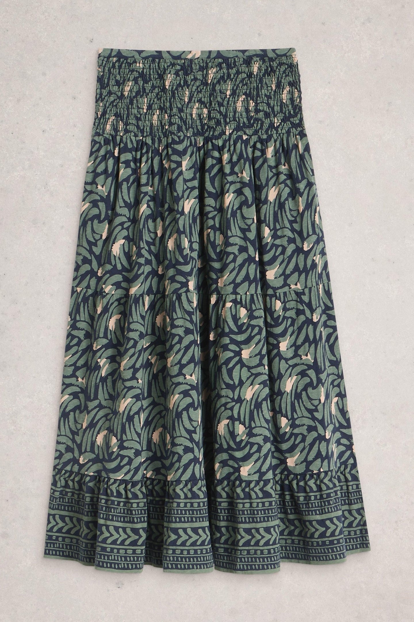 MARISSA JERSEY MAXI SKIRT NAVY MULTI 4