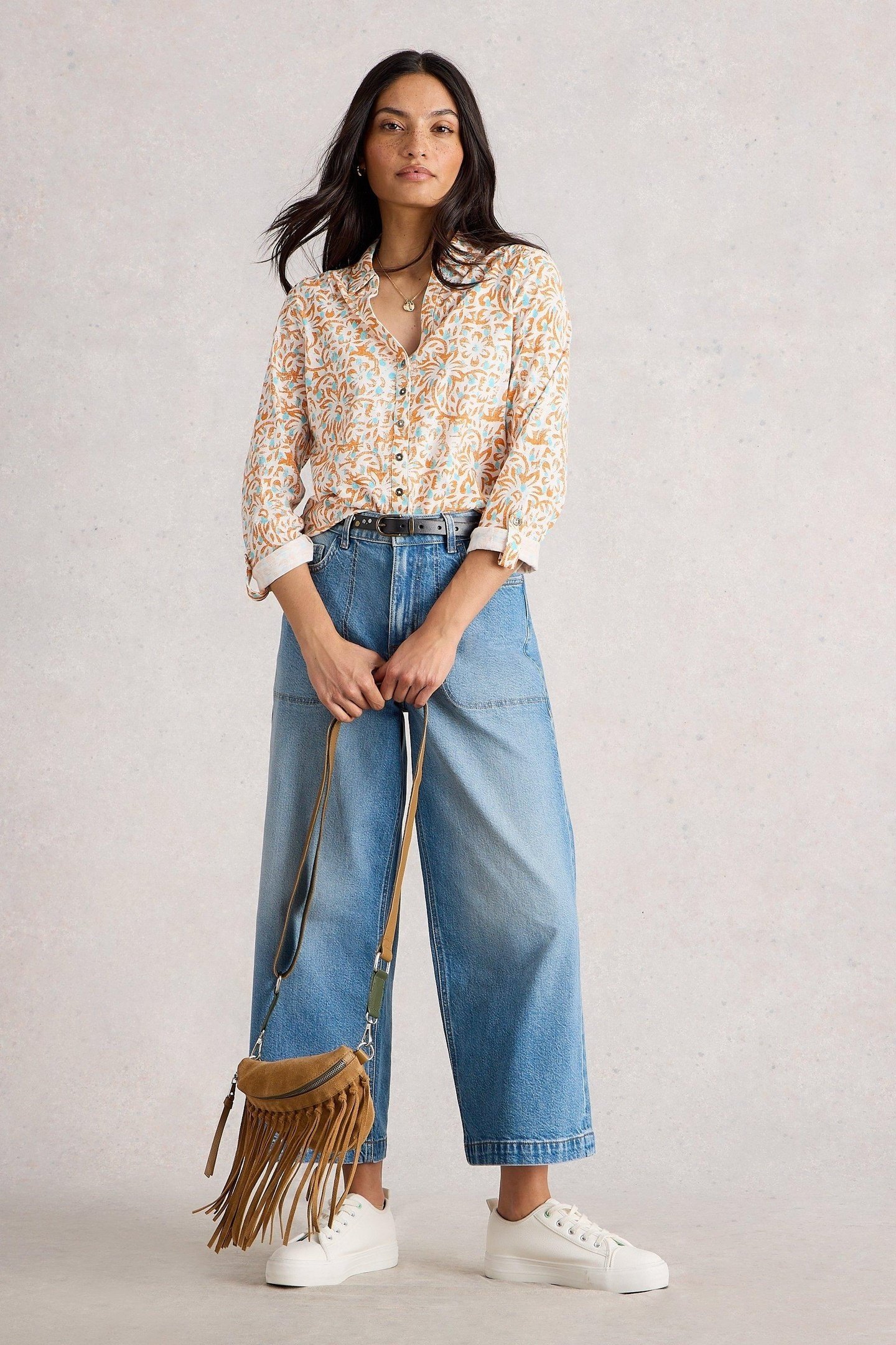 ANNIE JERSEY SHIRT IVORY PRINT 1