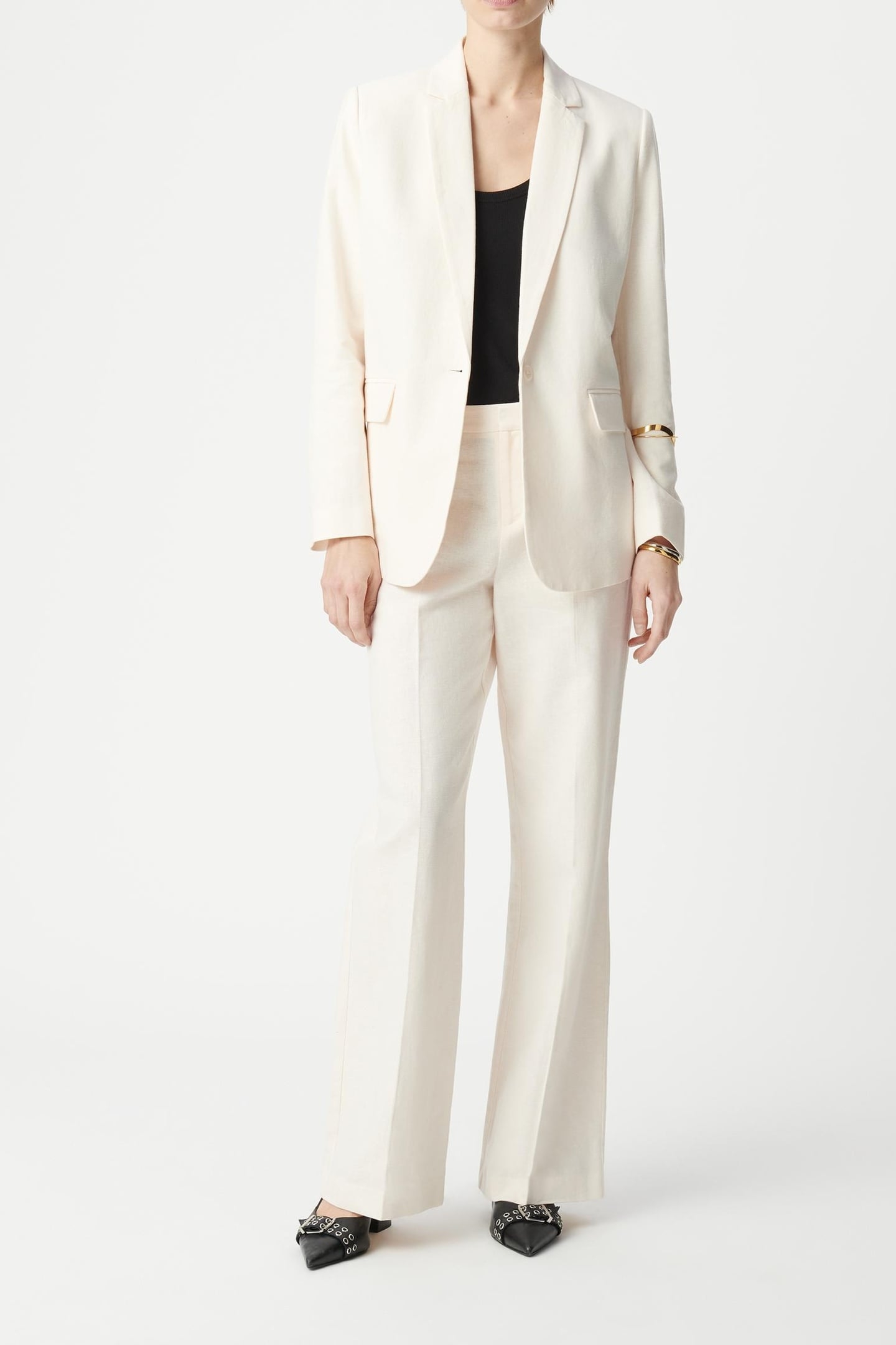 ECRU LINEN AND COTTON SUIT JACKET 1