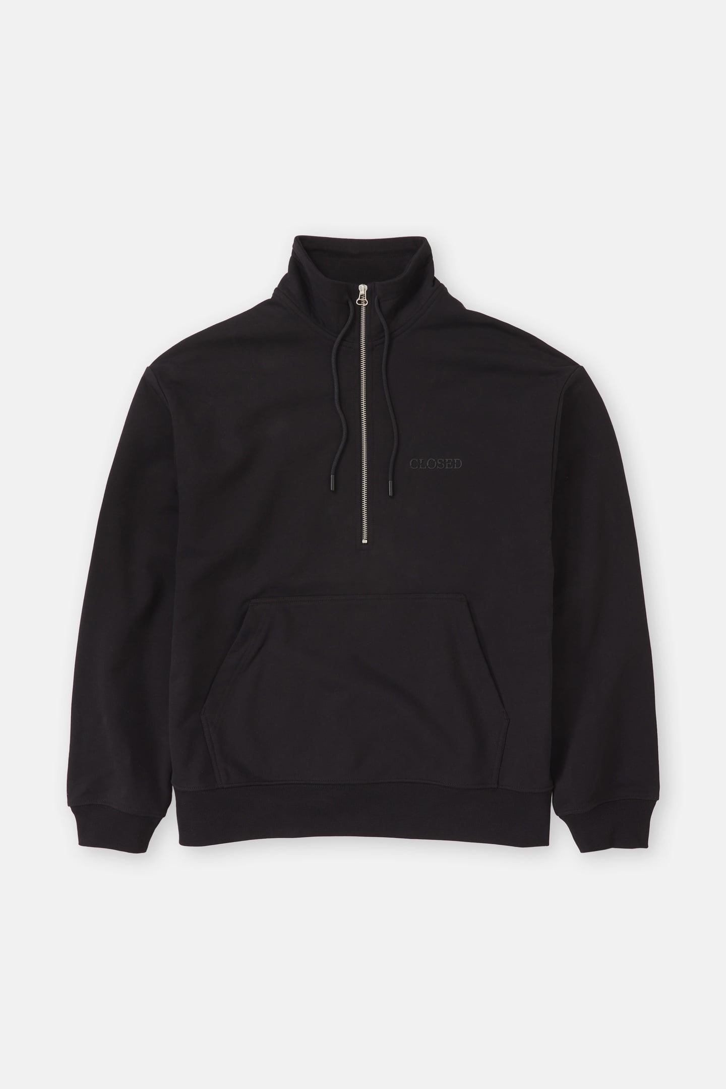 HALF ZIP SWEAT T-SHIRTS BLACK 4