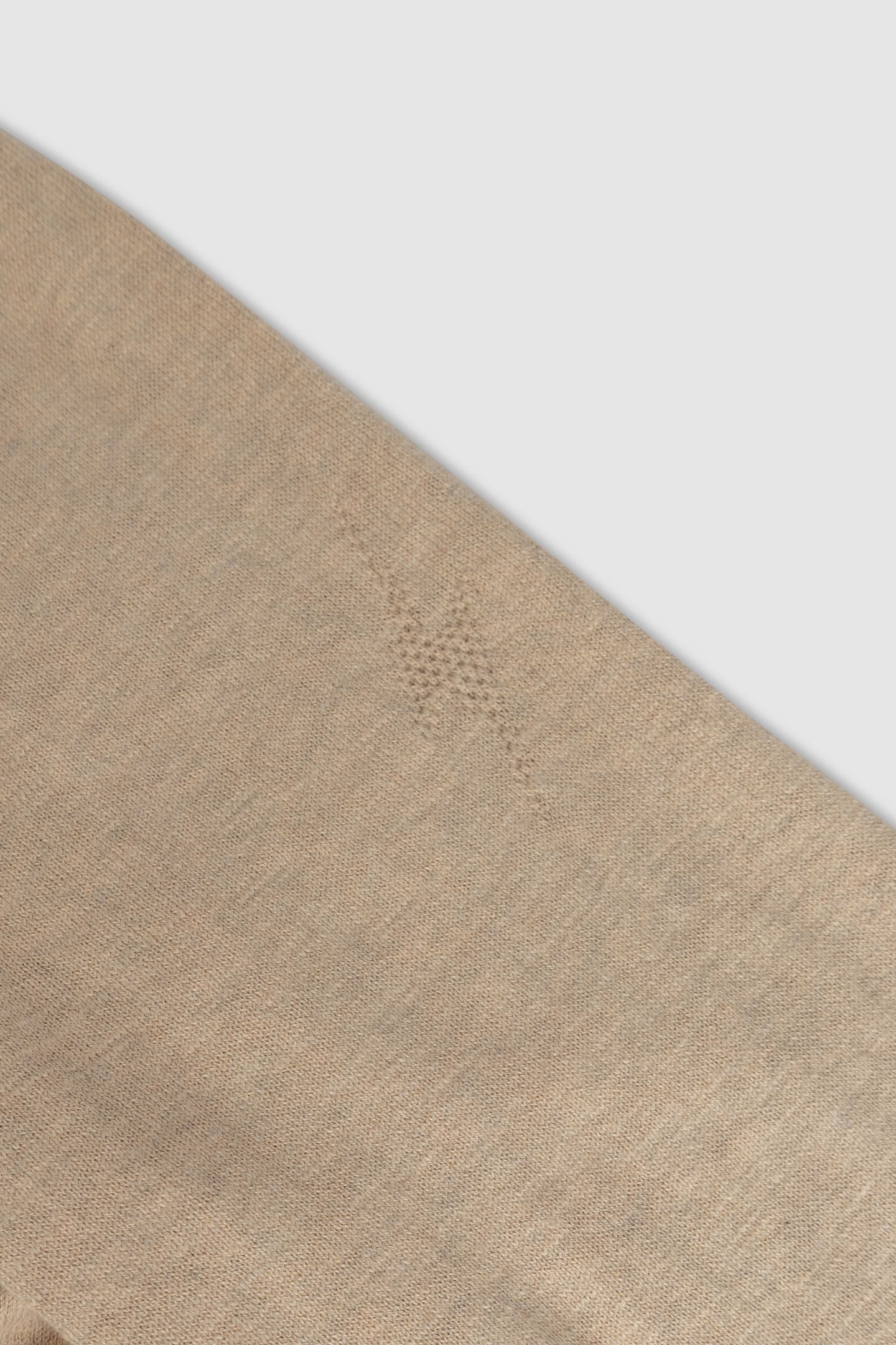 BEIGE SLUB KNIT SWEATER WITH ROLLED COLLAR 5