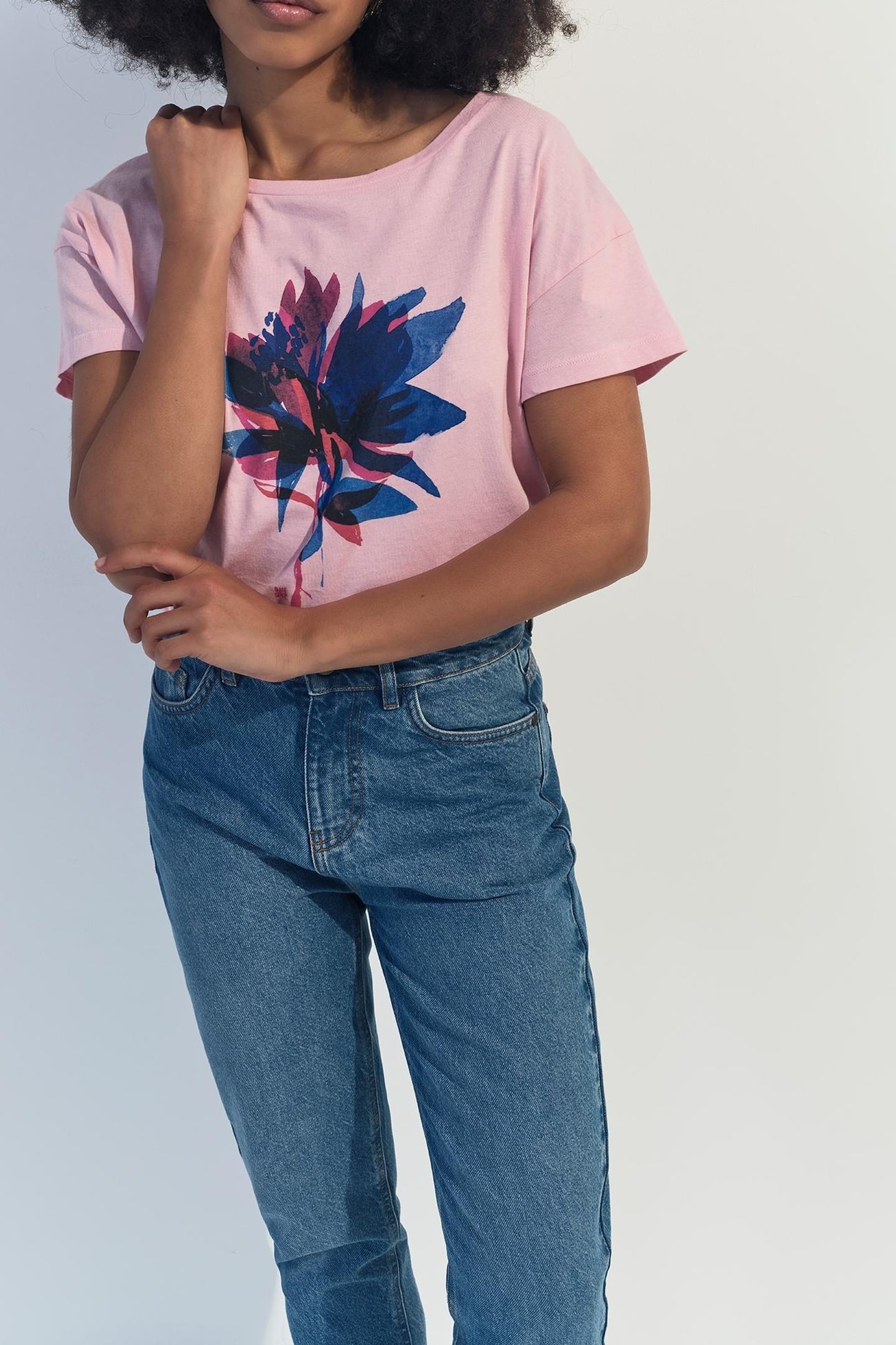 LE TAYLOR 7/8 BLUE SLOUCHY JEANS 2