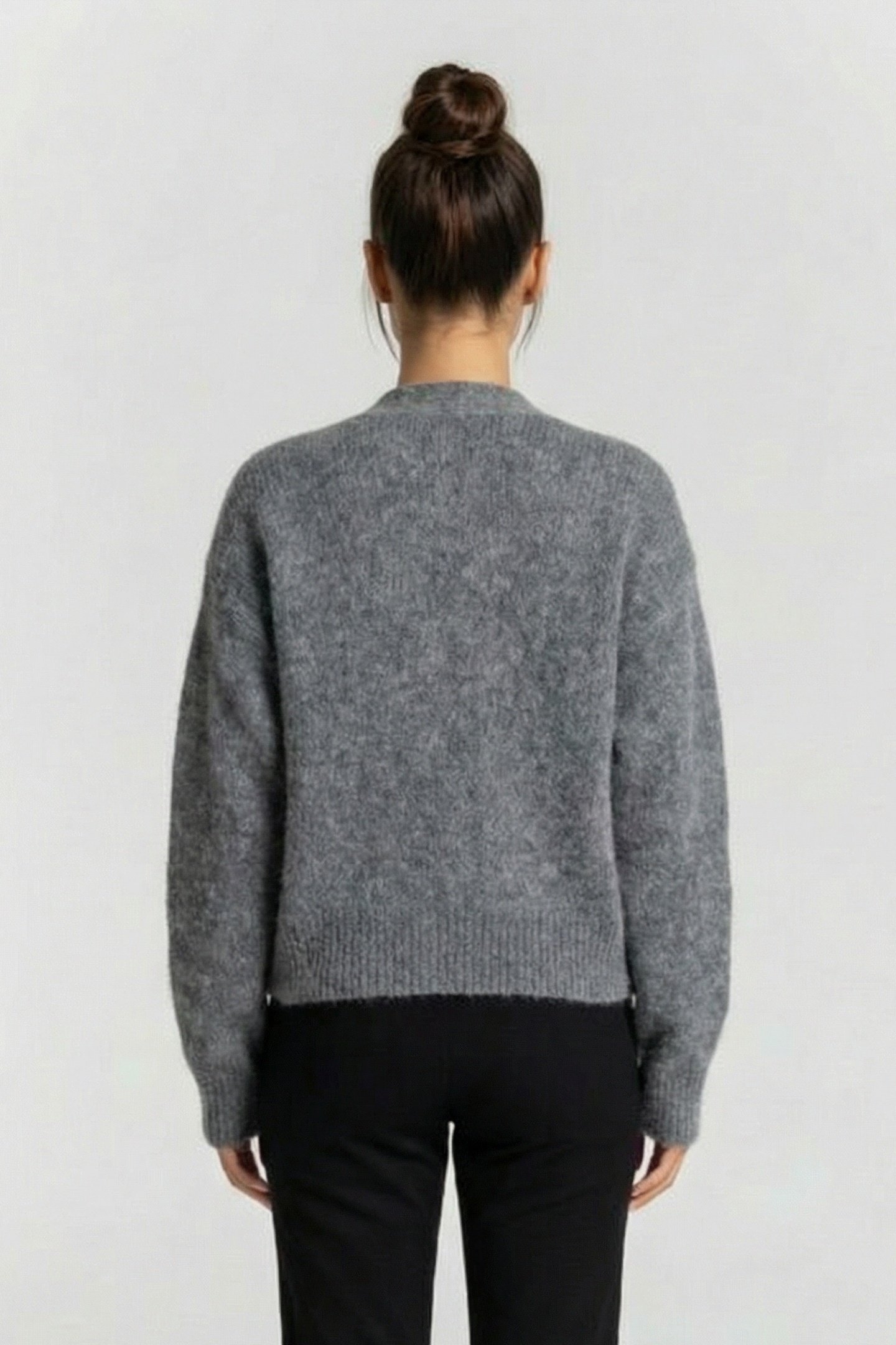 JADE CARDIGAN DARK GREY MELANGE 2