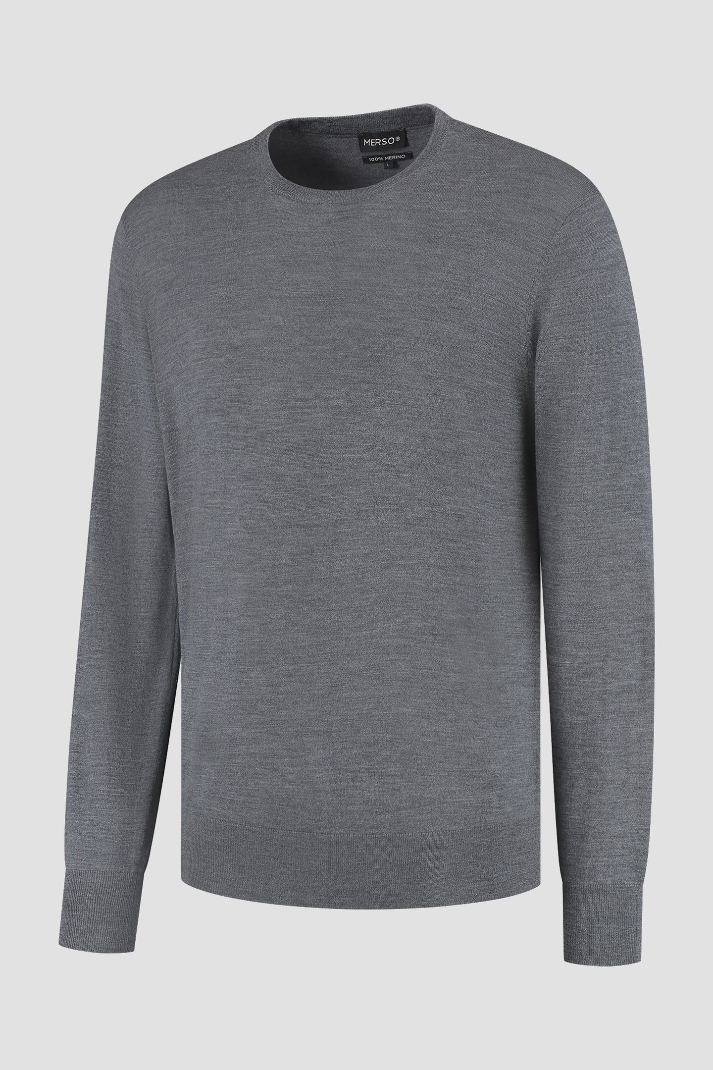 CREW NECK 100% MERINO STORM GREY 4