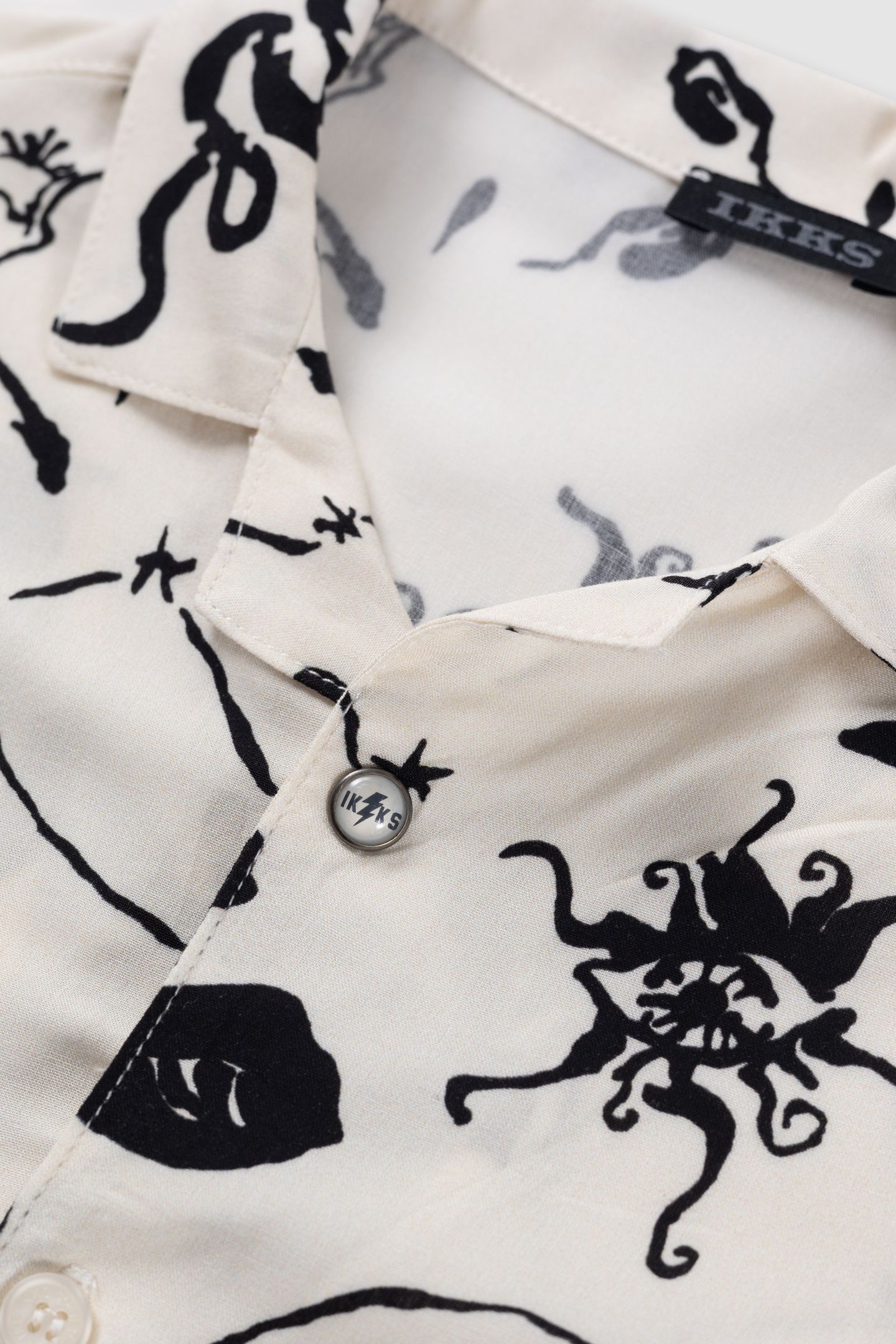 ECRU MAXI ASTRO PRINT SHIRT 5