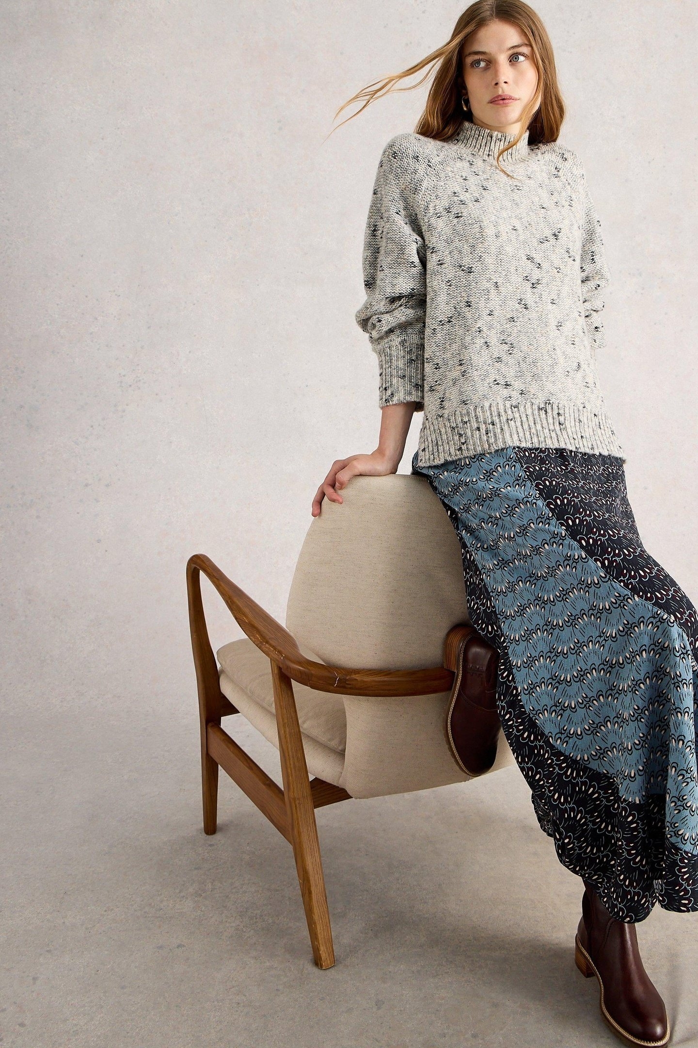 SARA MAXI SKIRT BLUE MULTI 5