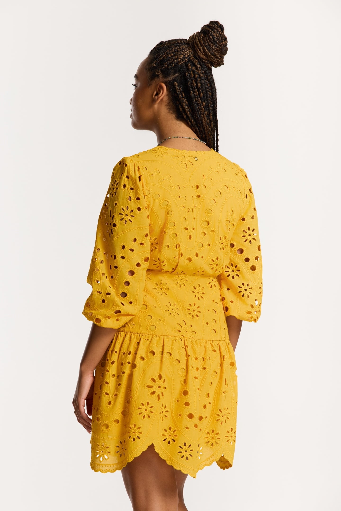 JOELLE DRESS PAISLEY BRODERIE YELLOW PAISLEY BRODERIE 5