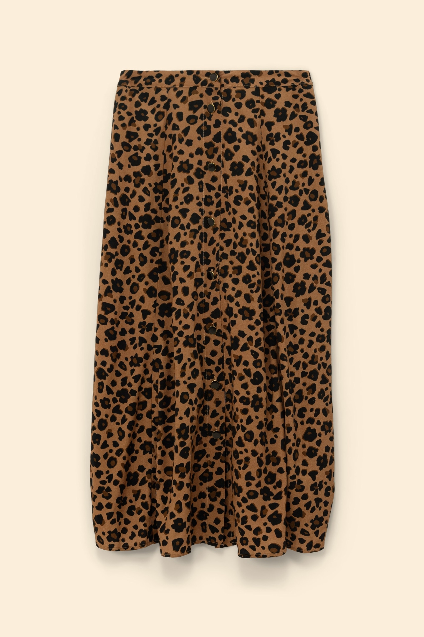 LEOPARD PRINT MIDI SKIRT CAMEL 6