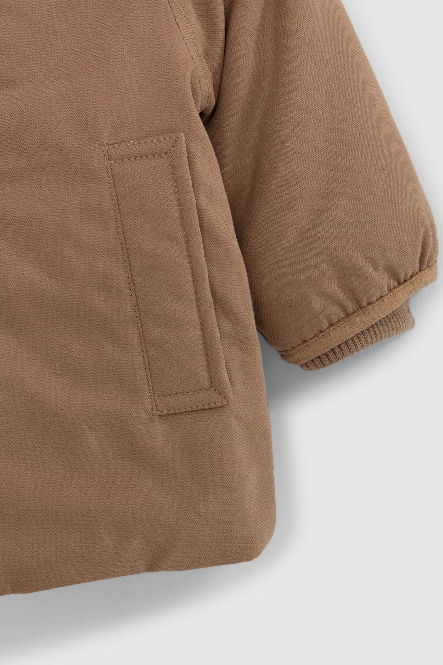 BABY BOY CAMEL TWO-PLY LINED PARKA 5
