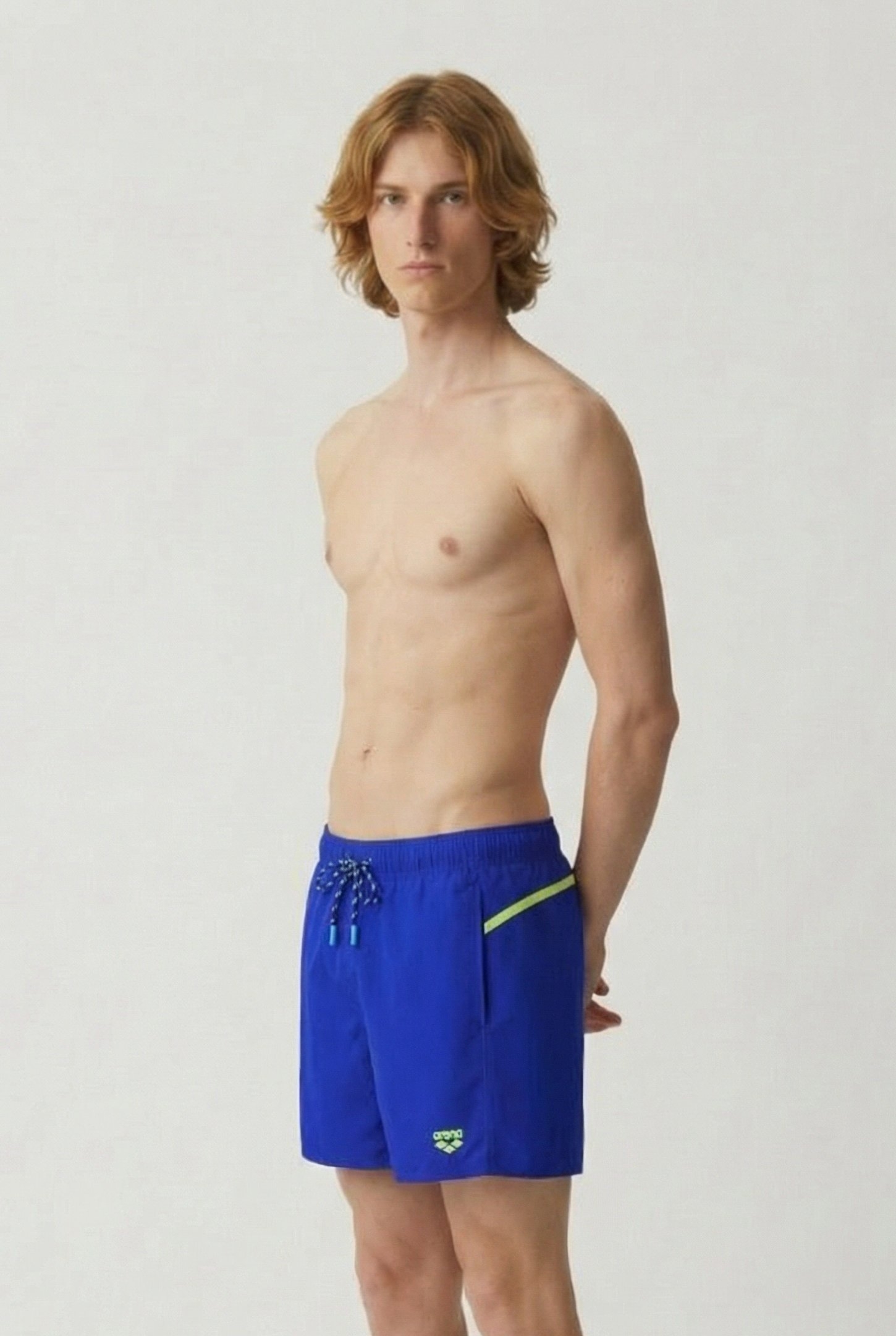 MEN'S ARENA PRO_FILE BEACH SHORT NEON BLUE-SOFT GREEN 3