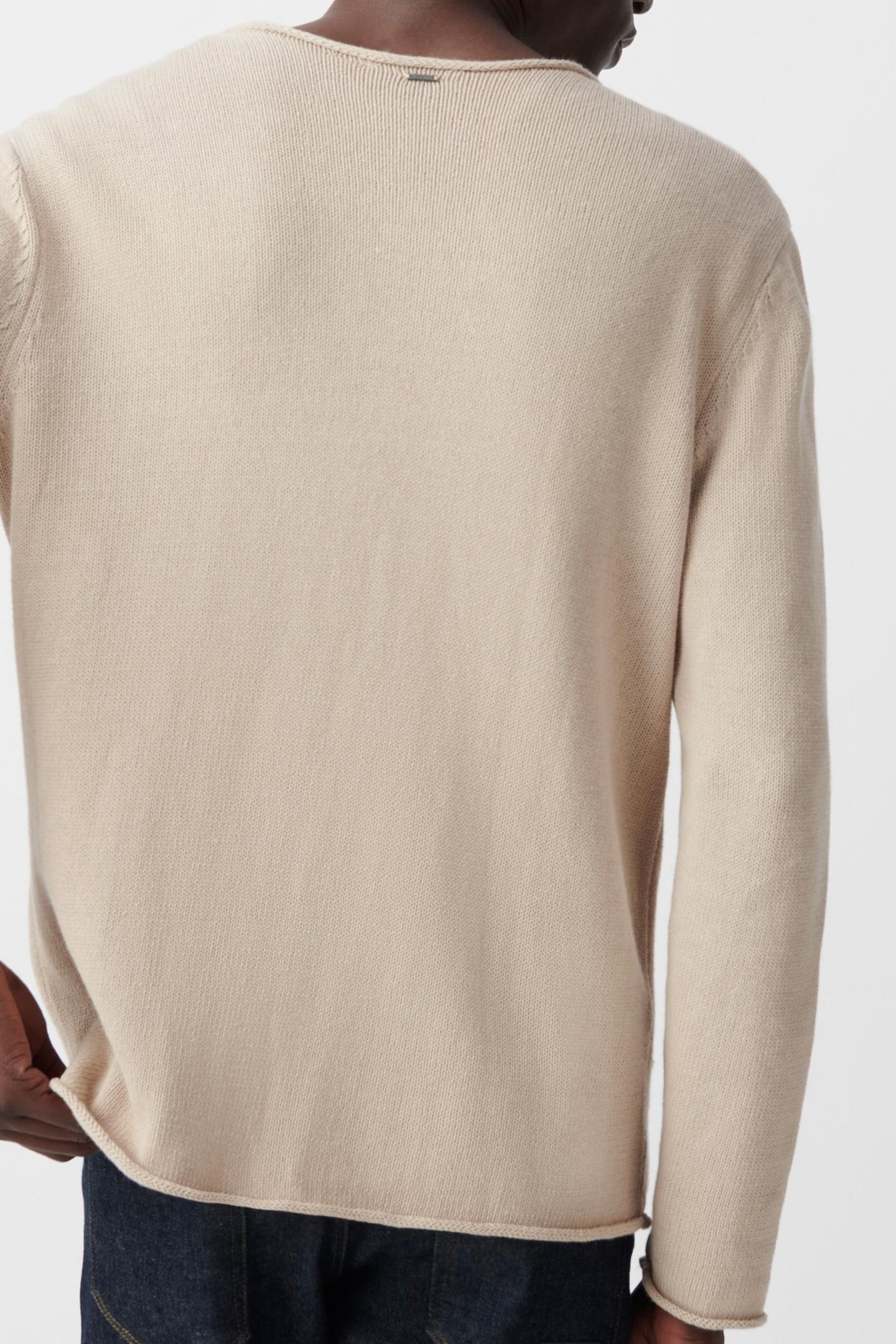 FLAX KNIT SWEATER WITH ROLLED EDGES 3