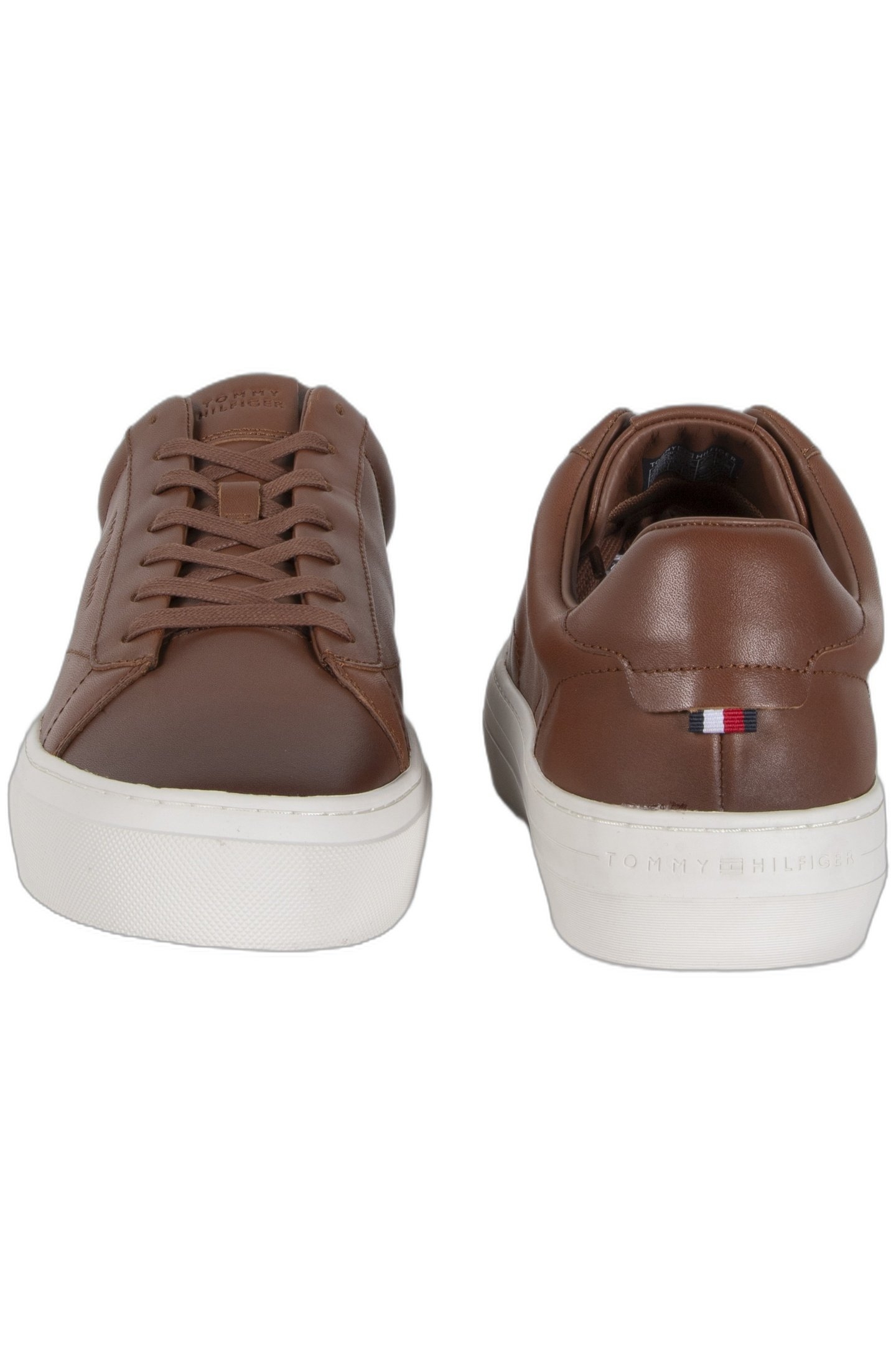 LEATHER CUPSOLE COURT SHOES WINTER COGNAC 3