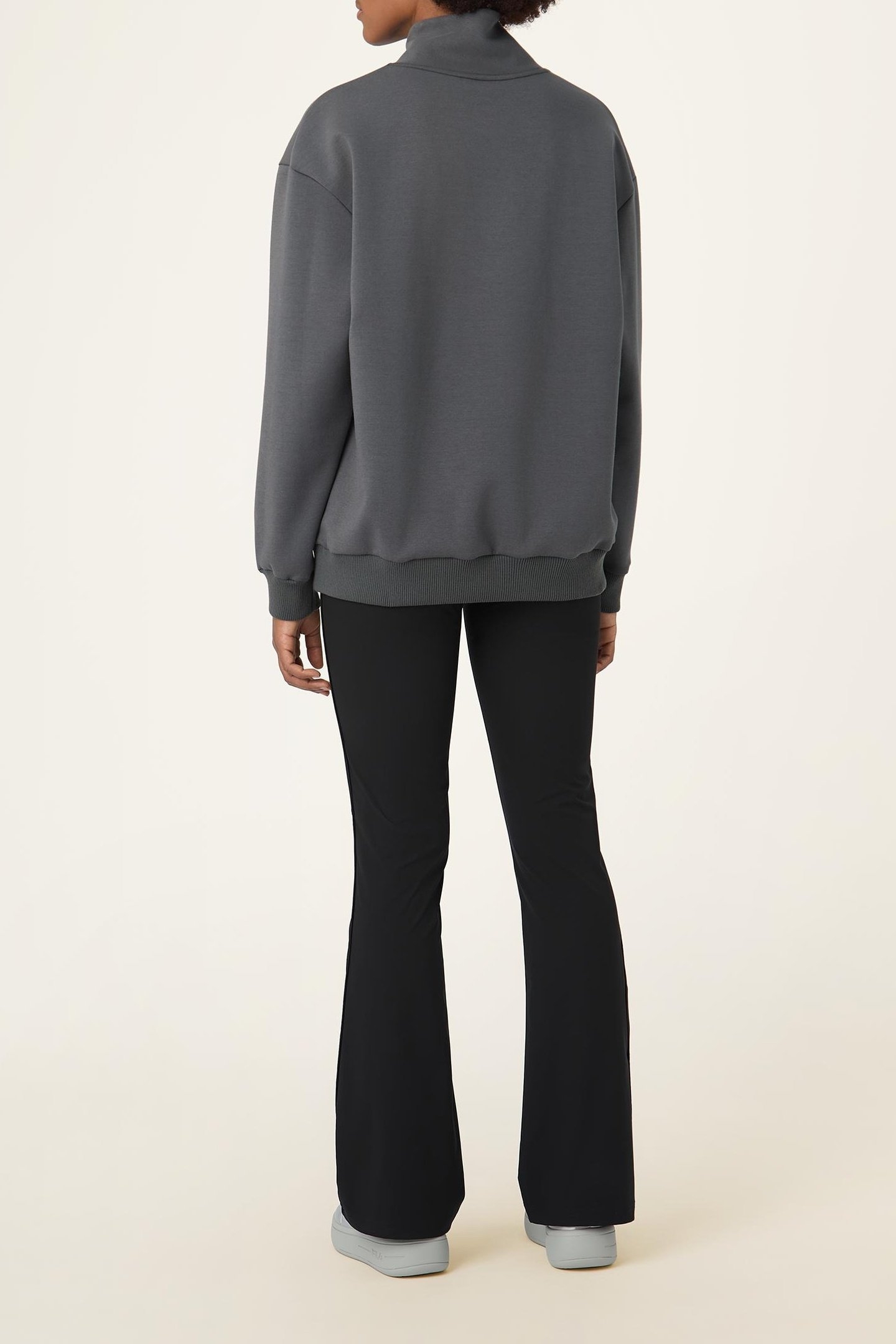 SIMONETTA FLARED 4-WAY STRETCH PANTS BLACK 3