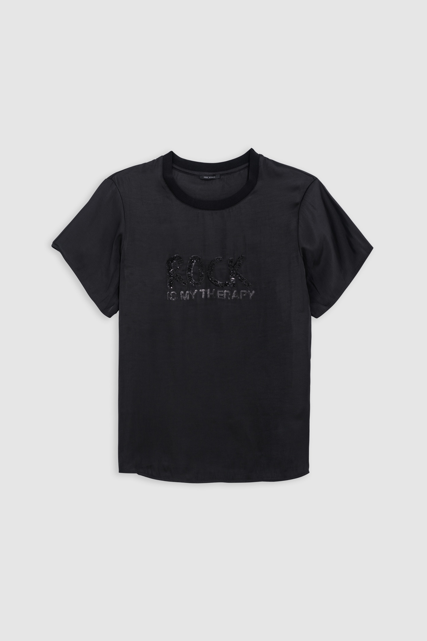 BLACK RECYCLED POLYESTER SEQUIN EMBROIDERED 6