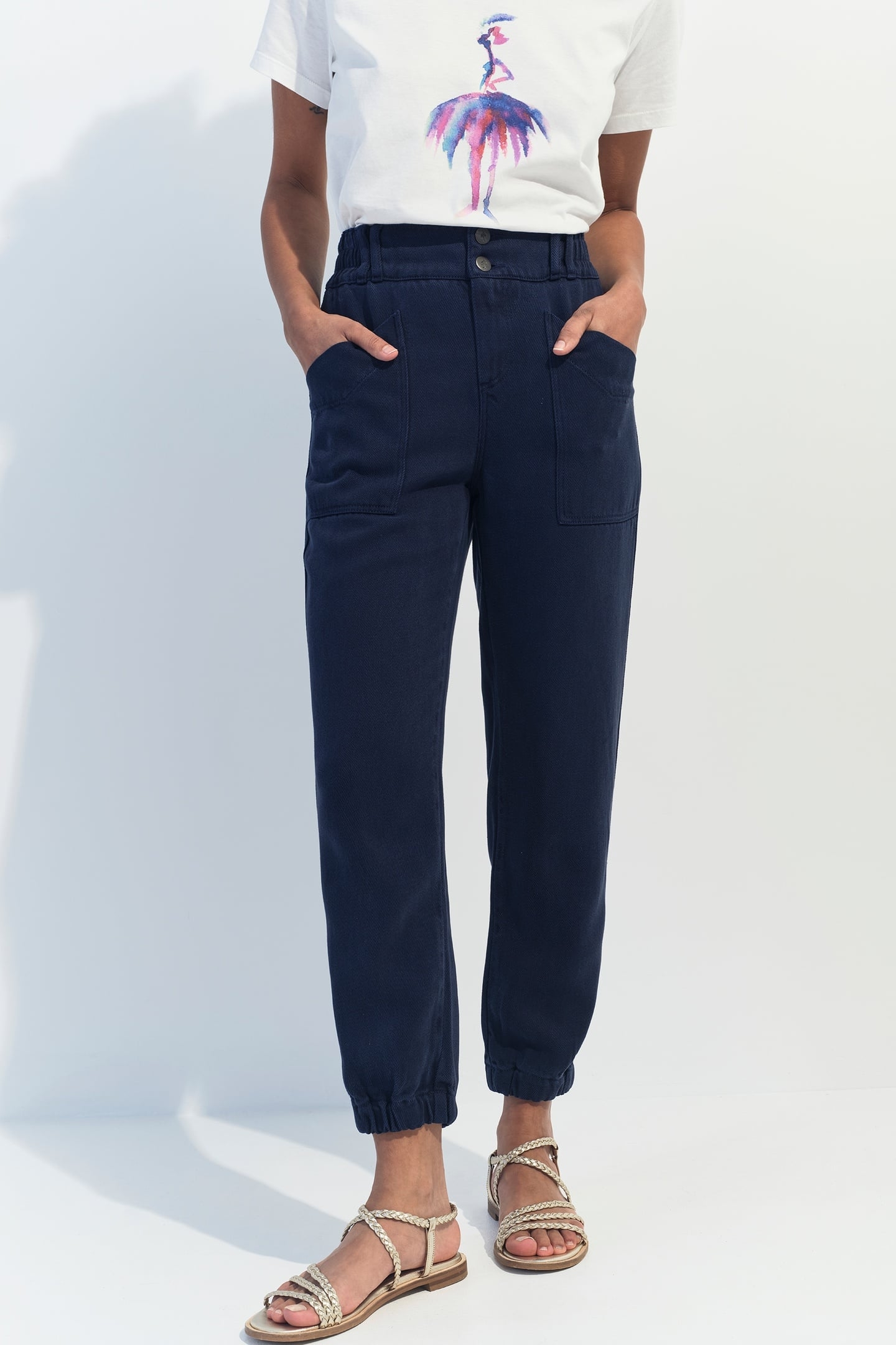 LE CALY - 7/8 BLUE BATTLE JEANS 1