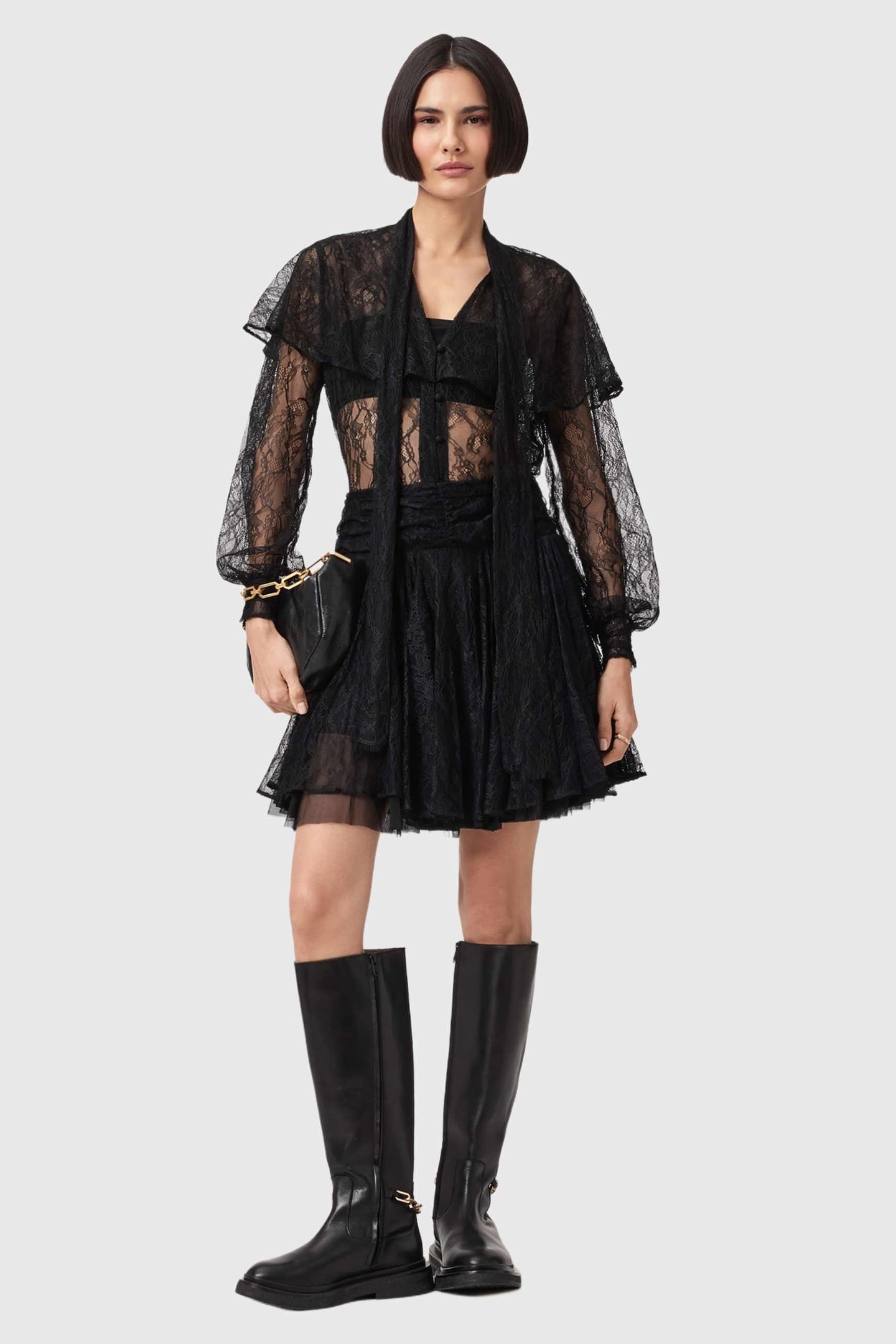 ATHENA LACE SHIRT BLACK 3