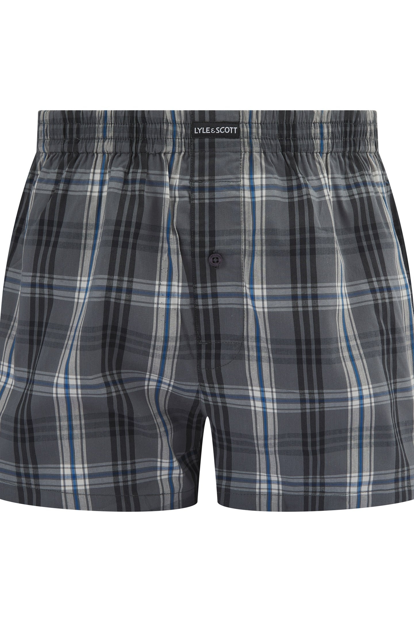 ROBINSON 3 PACK COTTON BOXER SHORTS CHECK/BLACK/STRIPE 4