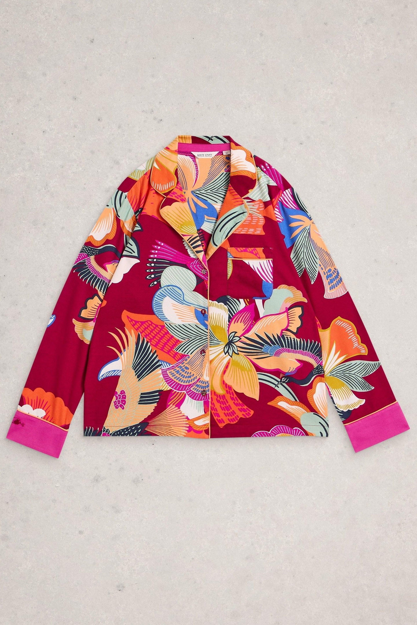 NINA ORGANIC PJ SHIRT RED MULTI 3