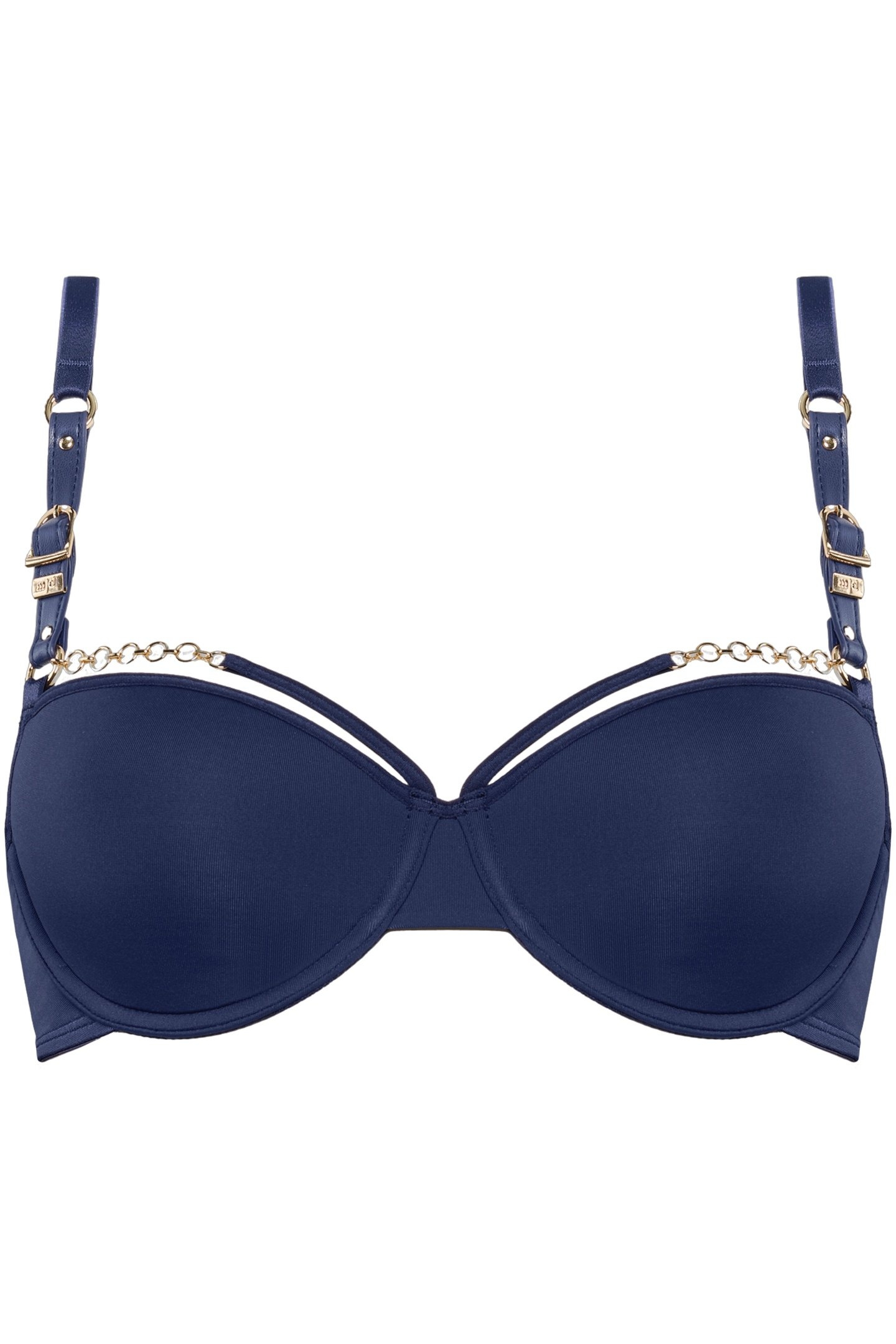 MORANA DARK SKY BLUE PLUNGE BALCONY BRA 3
