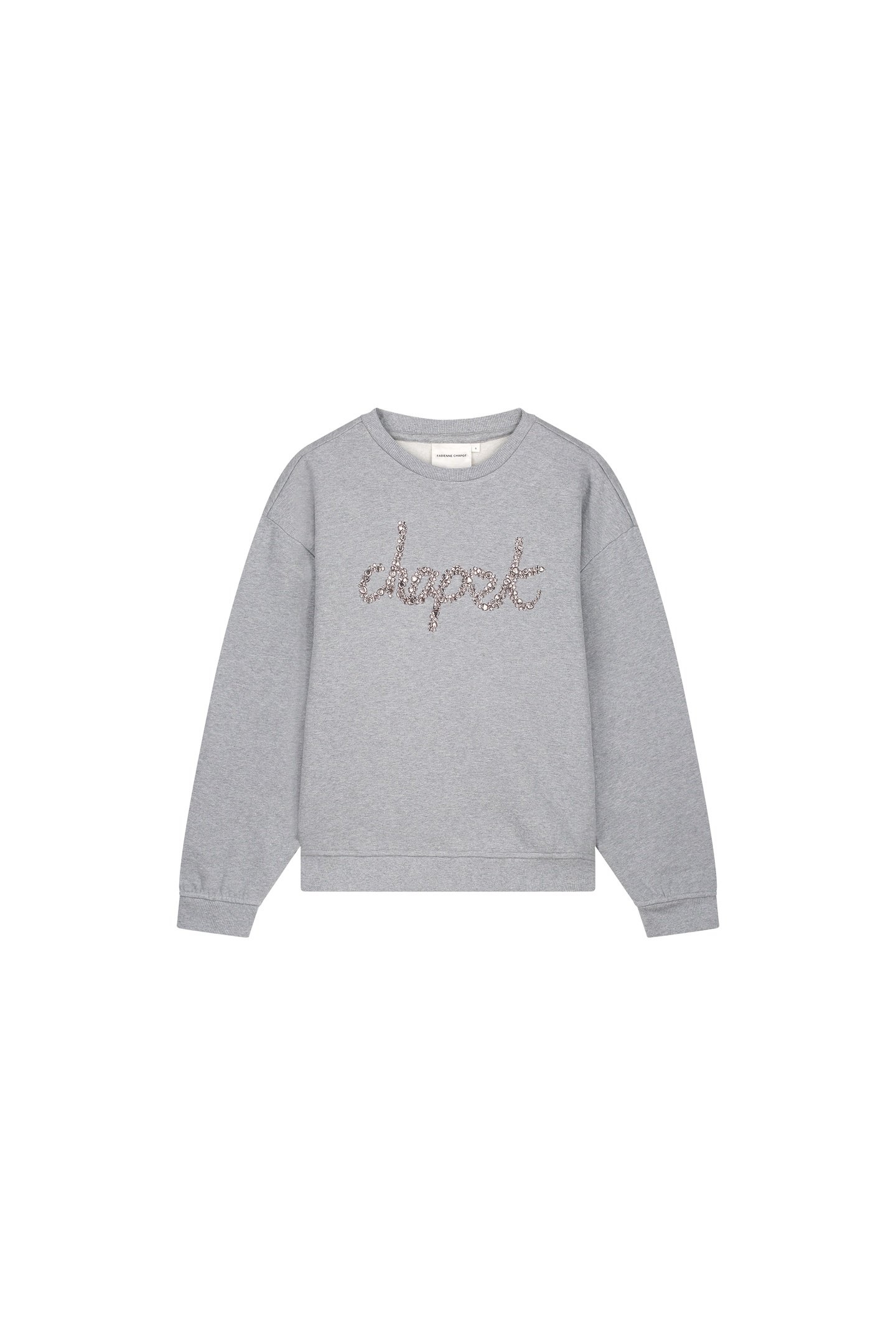 TERRY RHINESTONE SWEATER DARK GREY MELANGE 4