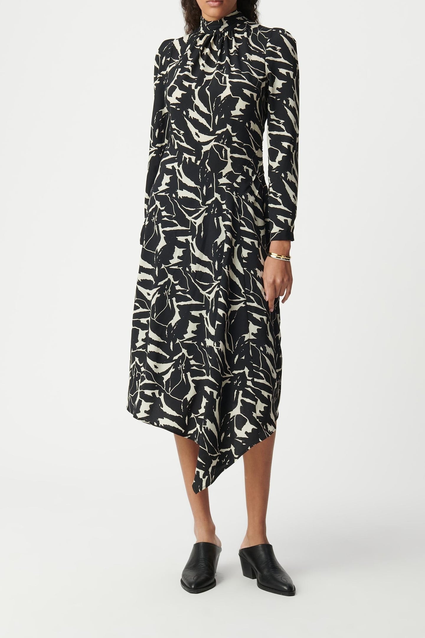 BLACK FLORAL ZEBRA PRINT DRESS 3